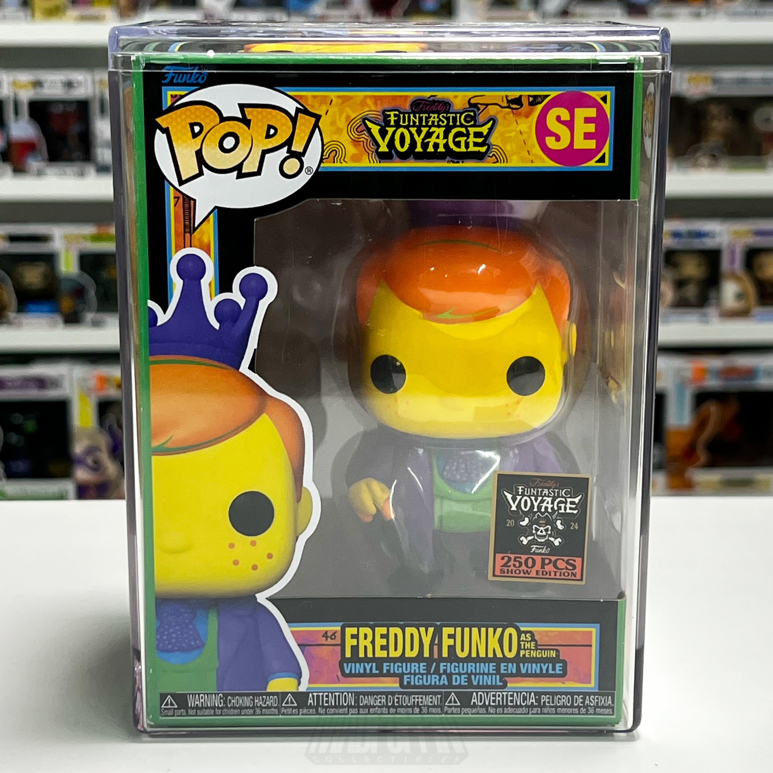 Funko Pop Fundays Funtastic Voyage Freddy as Penguin Blacklight 250 PCS SE Show - Madpoppin