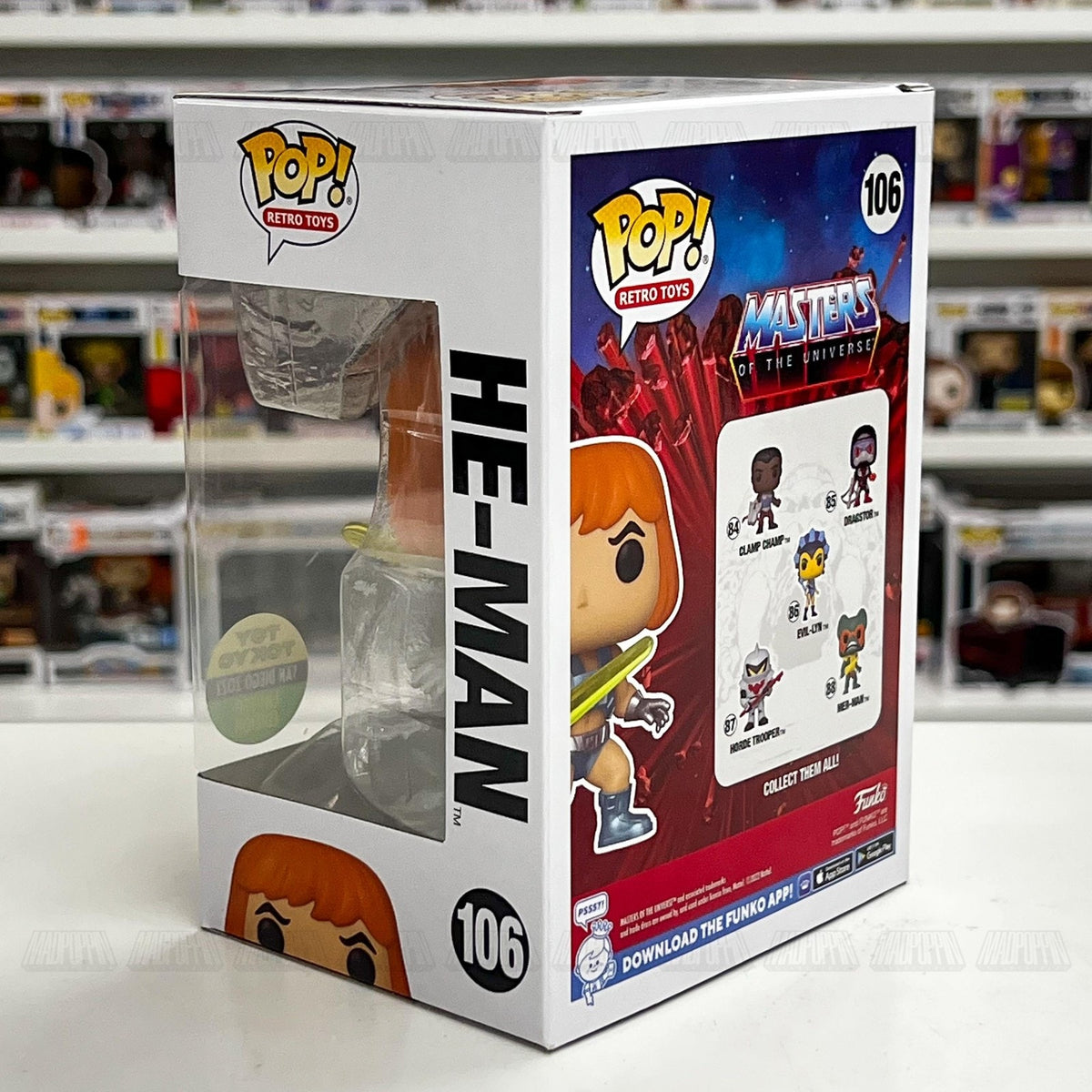 Funko Pop Retro Toys MOTU He-Man Sword of Power SDCC Toy Tokyo 106 Vinyl Figure