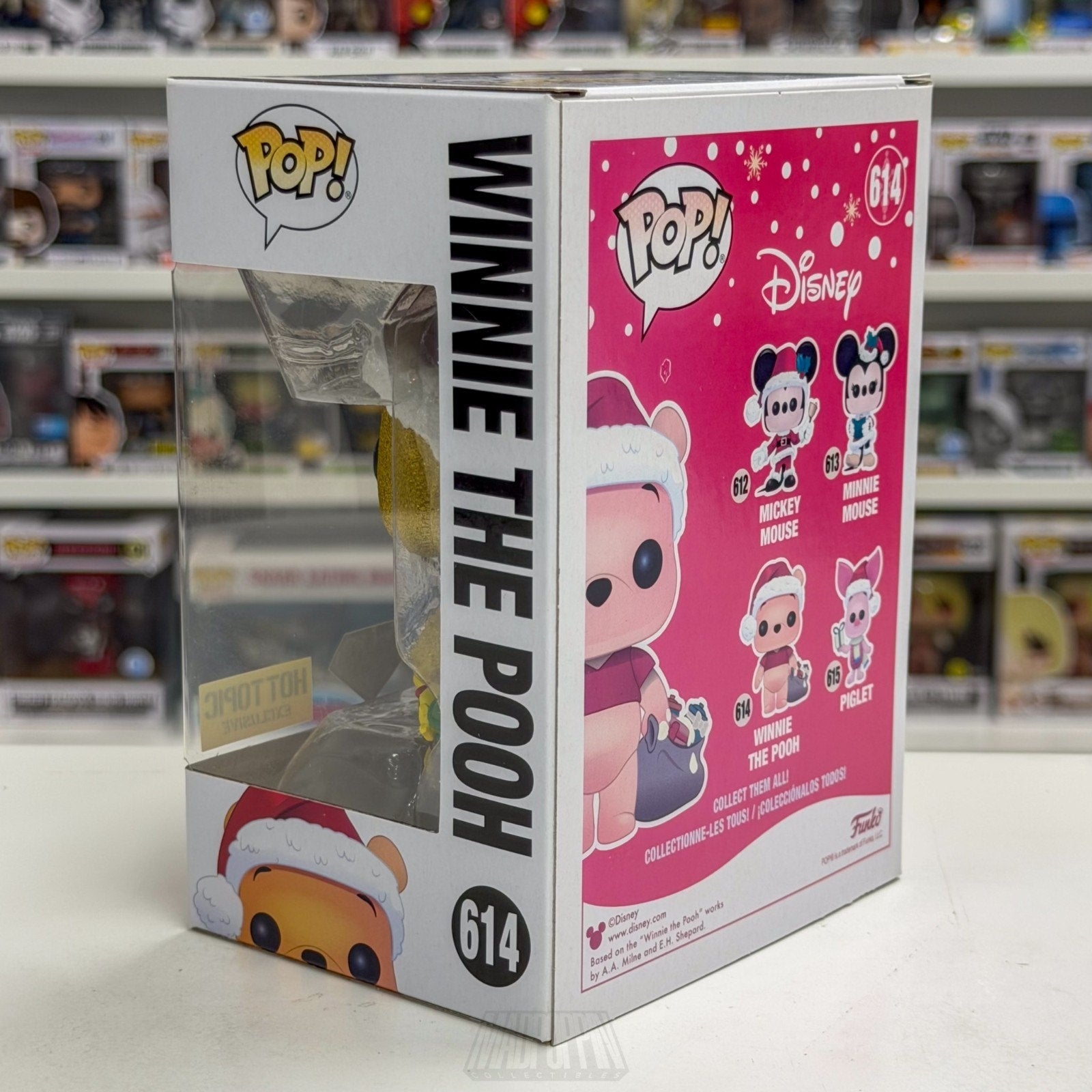 Funko Pop Disney Winnie the Pooh Santa Diamond Hot Topic 614 Bear Vinyl Figure