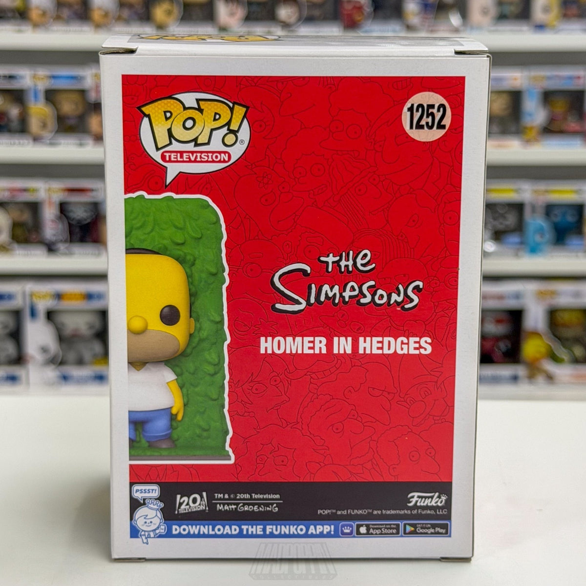 Funko Pop TV The Simpsons Homer in Hedges Entertainment Earth 1252 Vinyl Figure