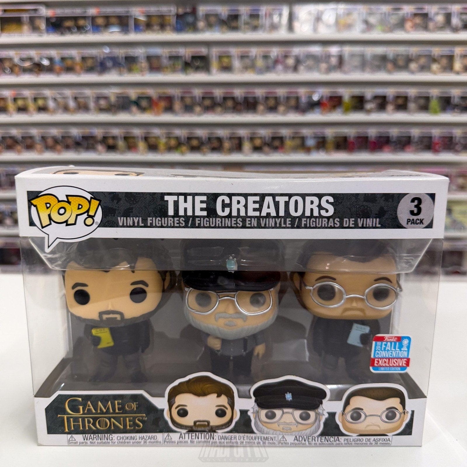 Funko Pop TV HBO Game of Thrones The Creators NYCC Excl 3 Pack Toy Vinyl Figure