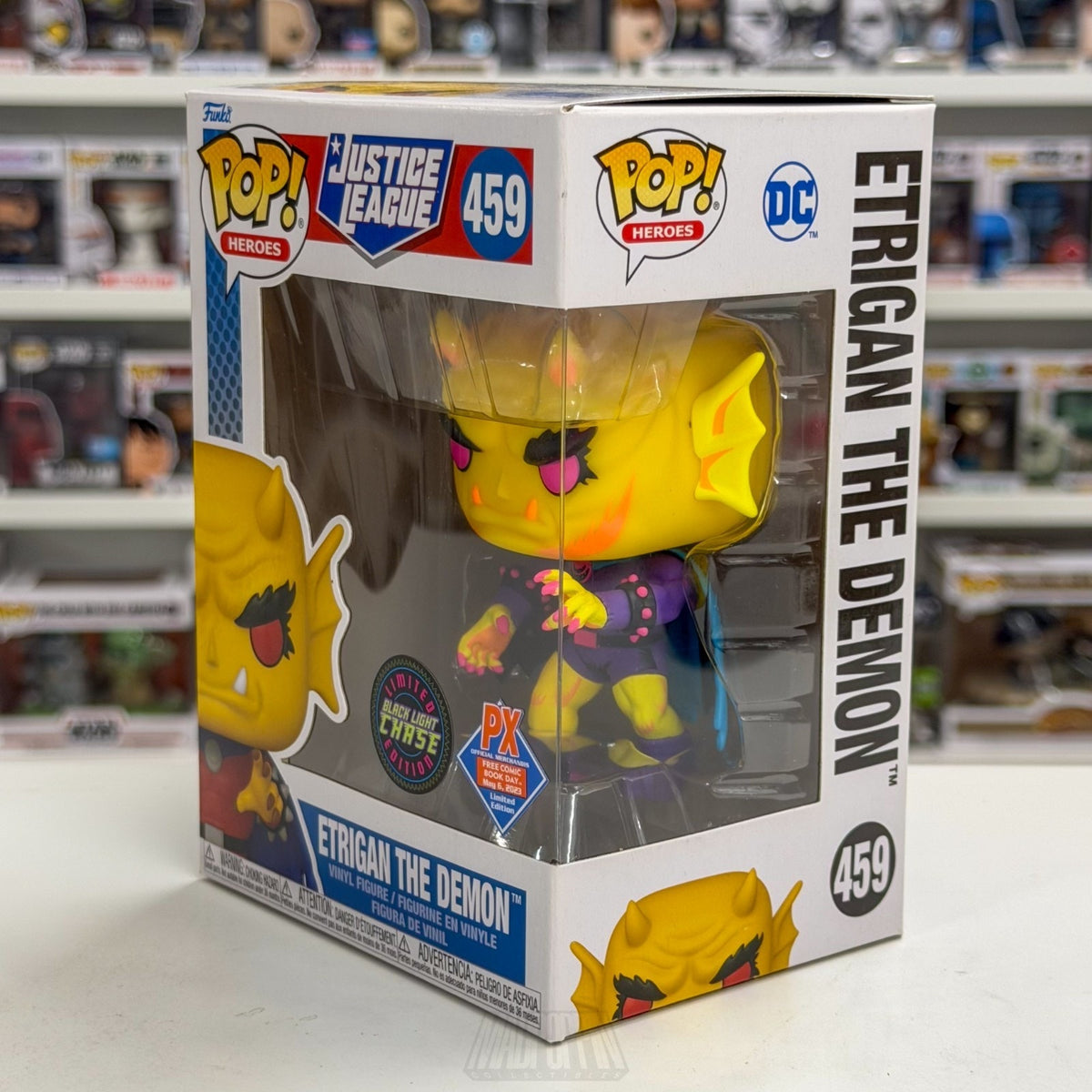 Funko Pop DC Heroes Justice League Etrigan Demon Blacklight Chase PX 459 Figure