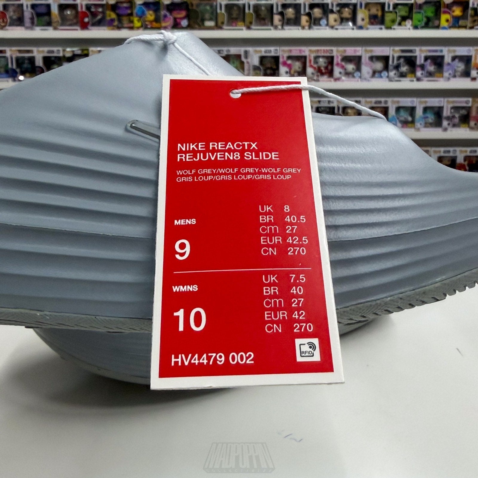 Nike ReactX Rejuven8 Slide Sandal Slip On Wolf Grey HV4479 002 Mens New Sz 9 NIB