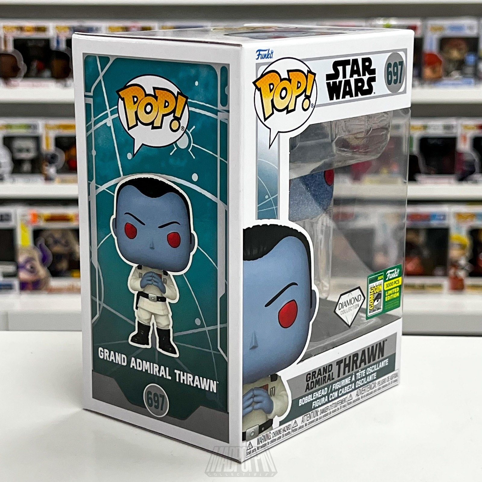 Funko Pop Star Wars Ahsoka Grand Admiral Thrawn Diamond SDCC 697 Vinyl Figure