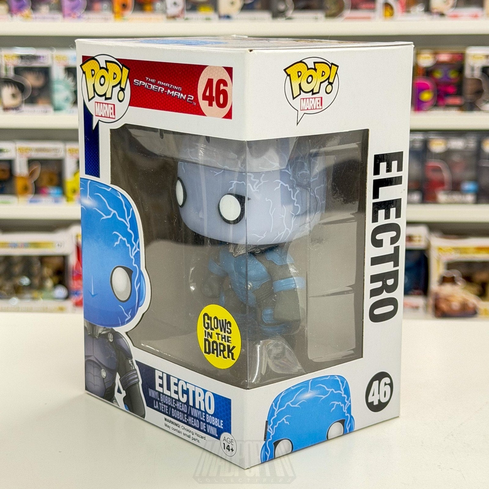 Funko Pop Marvel Amazing Spider-Man 2 Electro Glow 46 Oscorp Toy Vinyl Figure