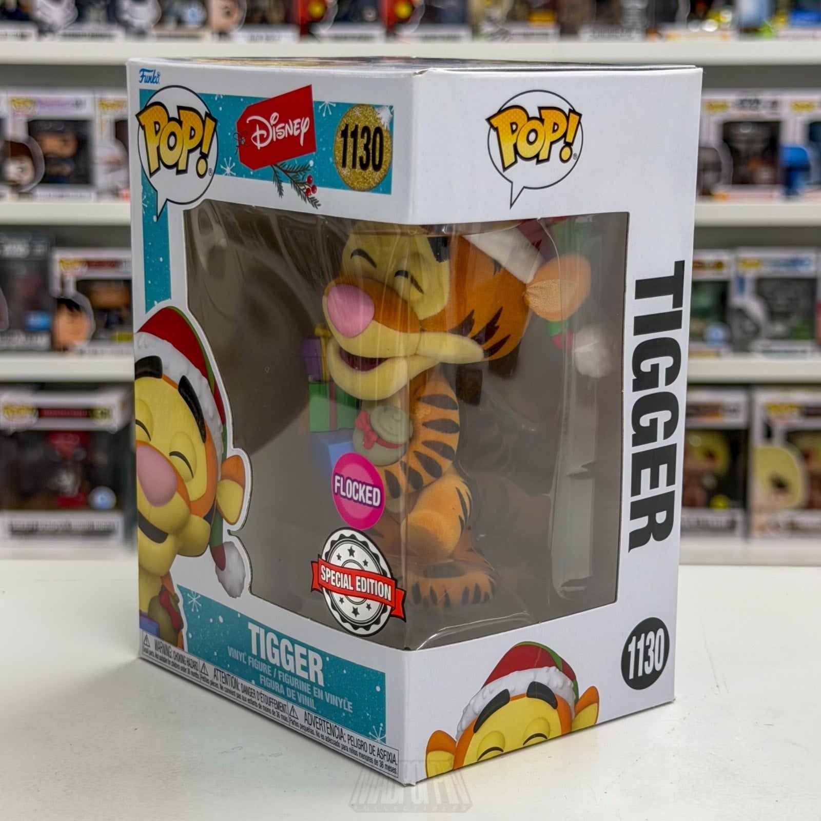 Funko Pop Disney Winnie the Pooh Tigger Flocked Santa Hat 1130 Toy Vinyl Figure