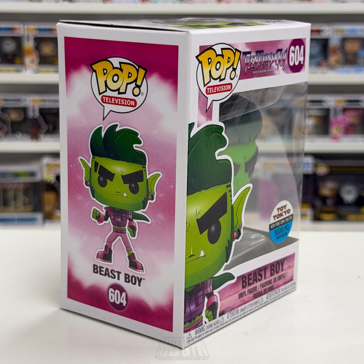 Funko Pop TV DC Teen Titans Go Beast Boy Metallic NYCC Toy Tokyo 604 Toy Figure