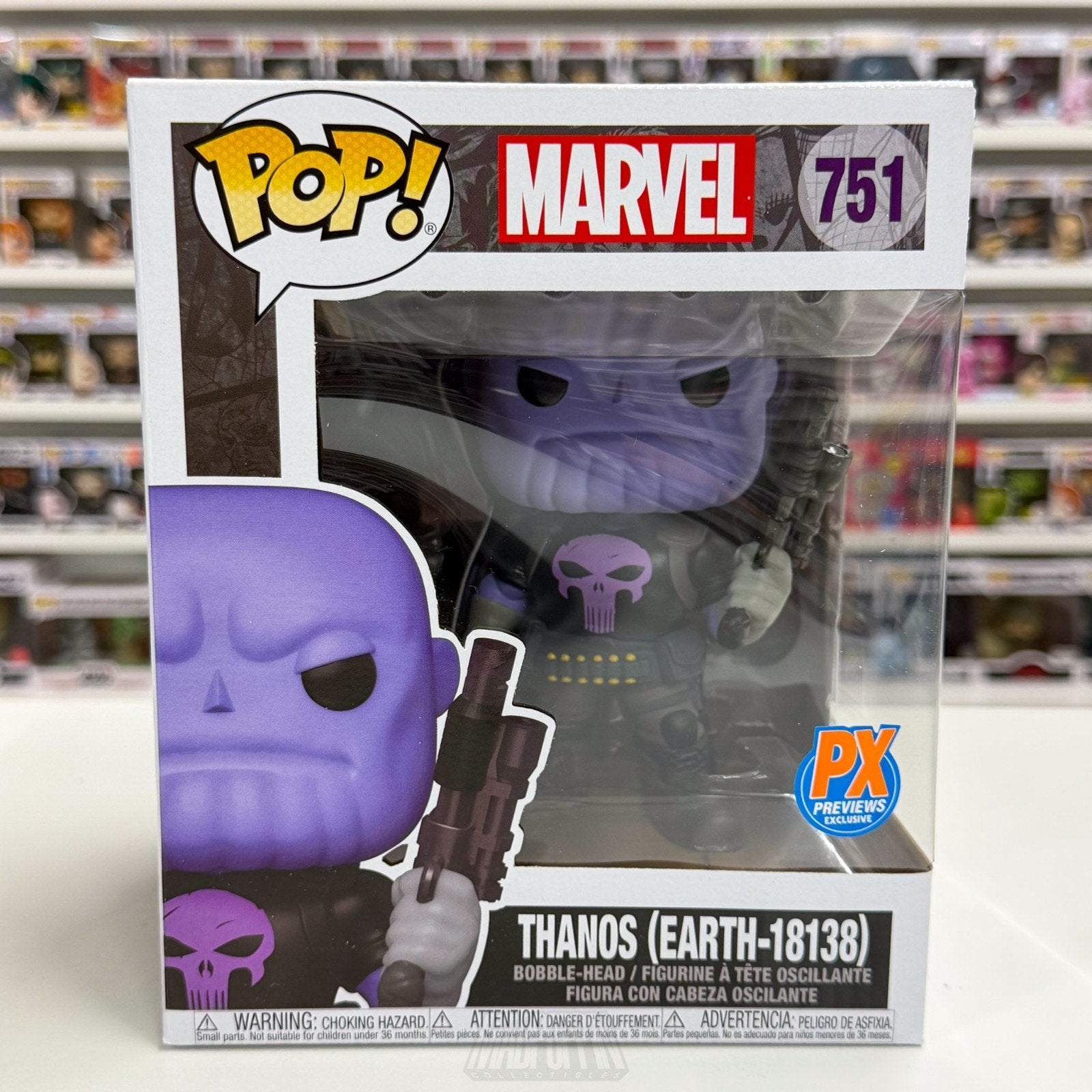 Funko Pop Marvel Thanos Earth-18138 PX 751 Punisher Cosmic Ghost Rider 6" Figure