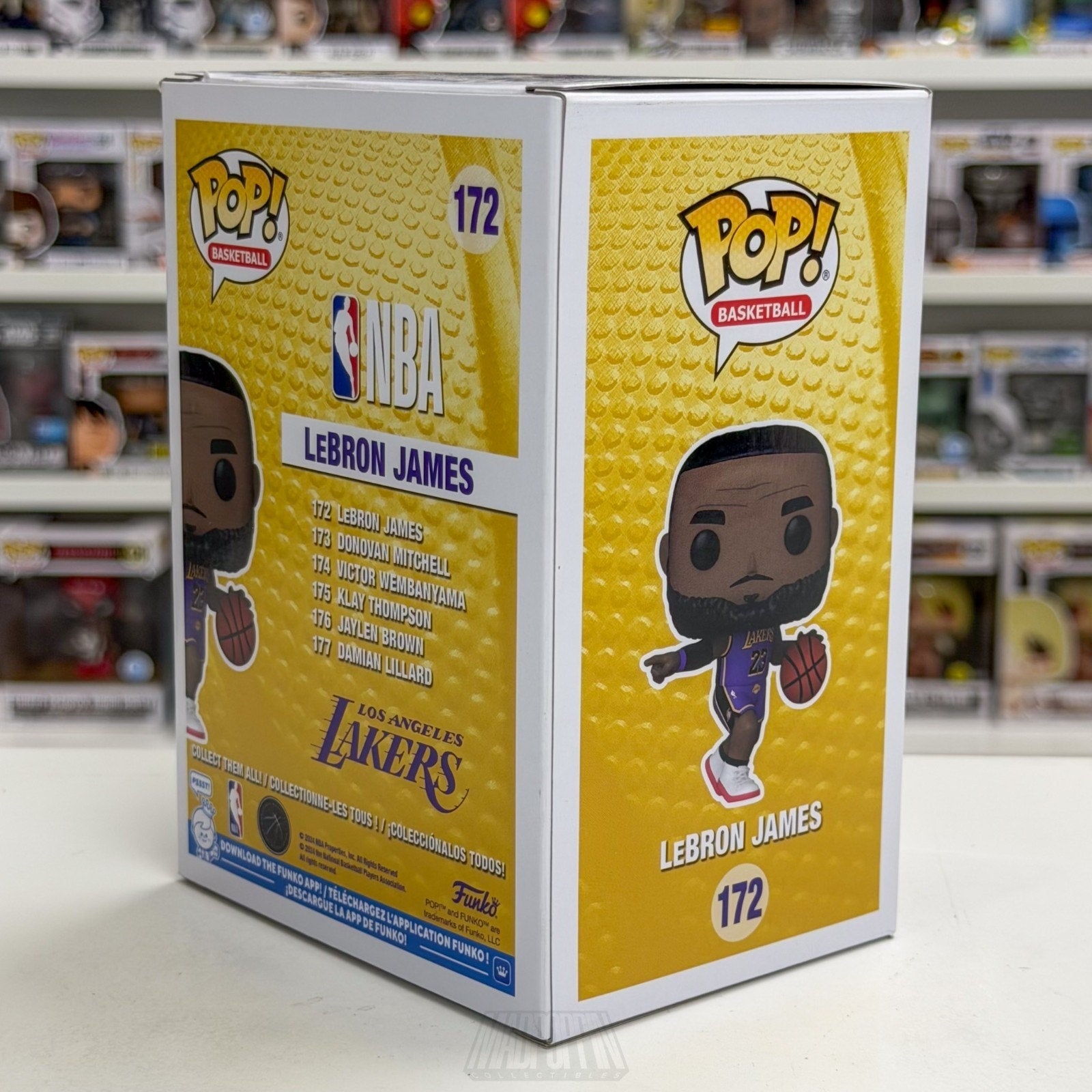 Funko Pop NBA Basketball Los Angeles Lakers LeBron James Purple 172 Vinyl Figure