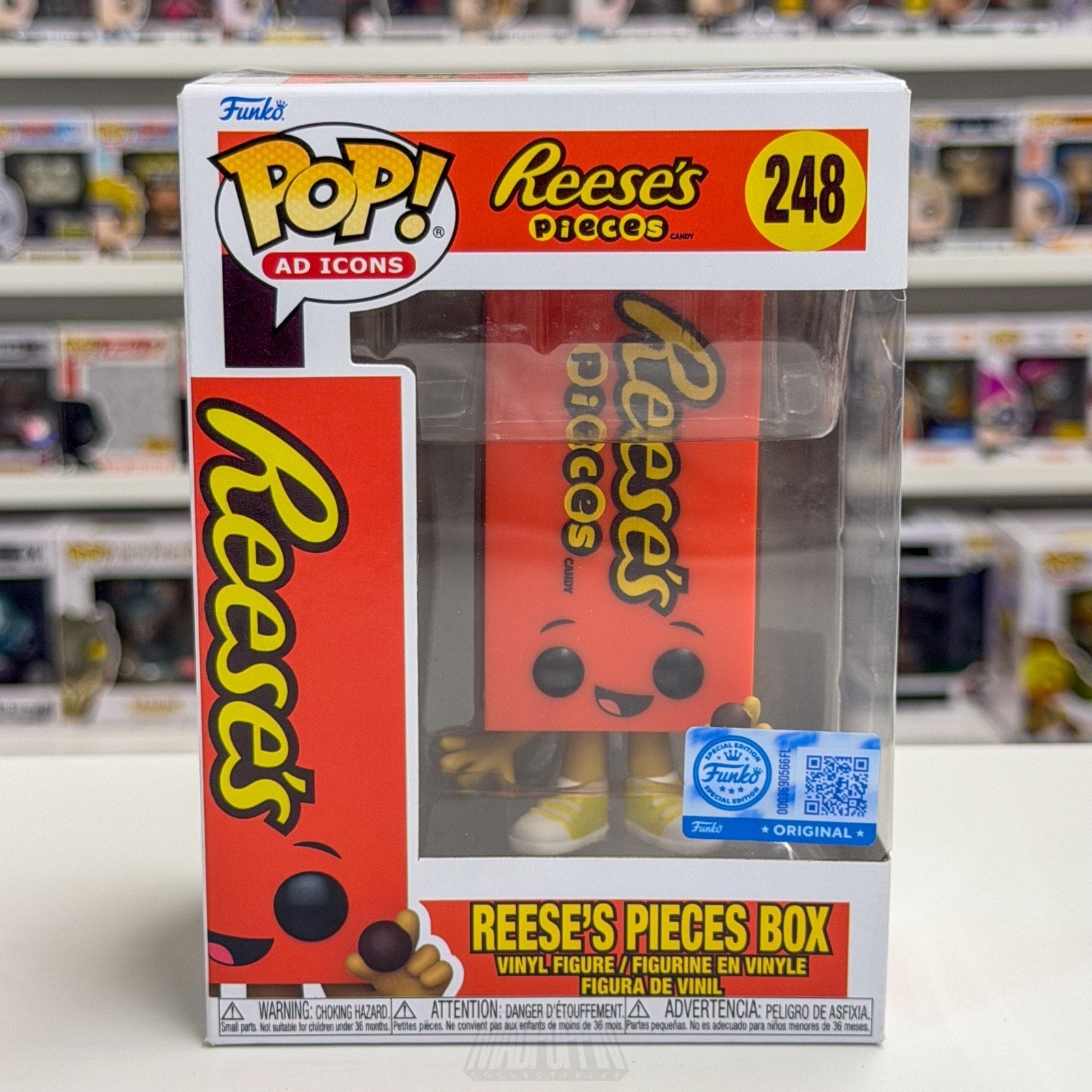 Funko Pop Ad Icons Reese's Pieces Box GameStop 248 Chocolate Candy Vinyl Figure