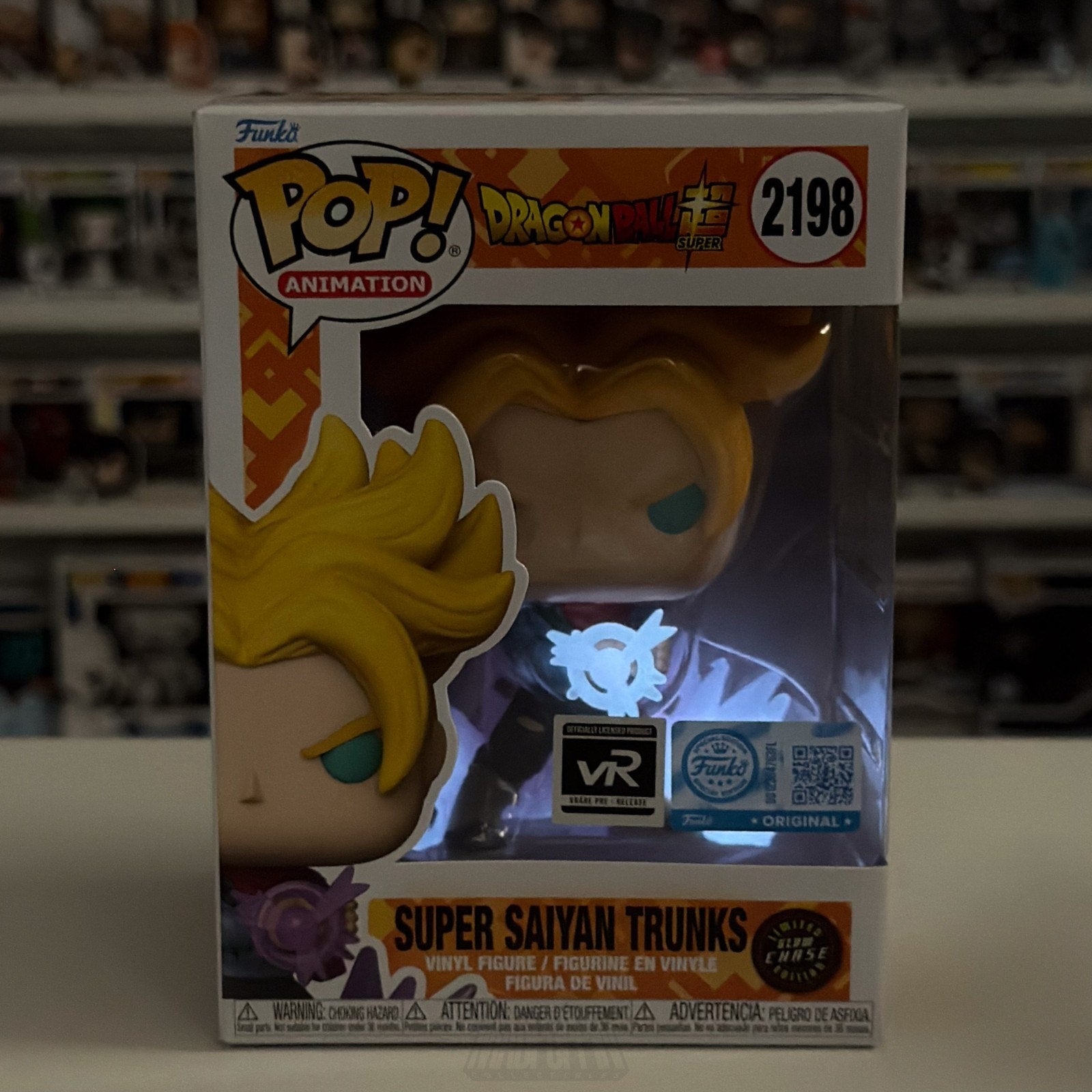 Funko Pop Anime Dragon Ball Super Saiyan Trunks vRare Glow Chase 2198 Toy Figure