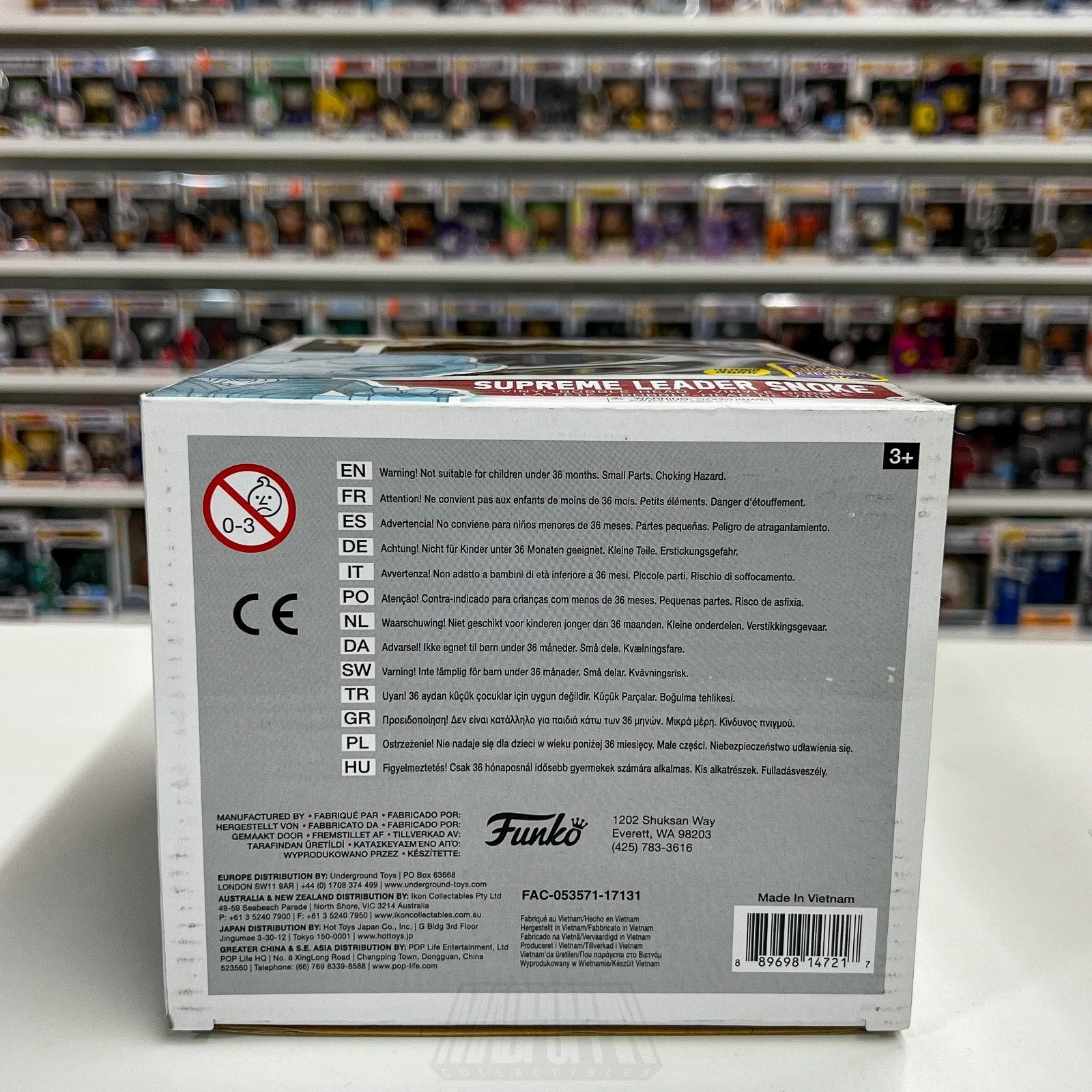 Funko Pop Star Wars Supreme Leader Snoke Glow SDCC 182 Sith Toy Vinyl 6" Figure