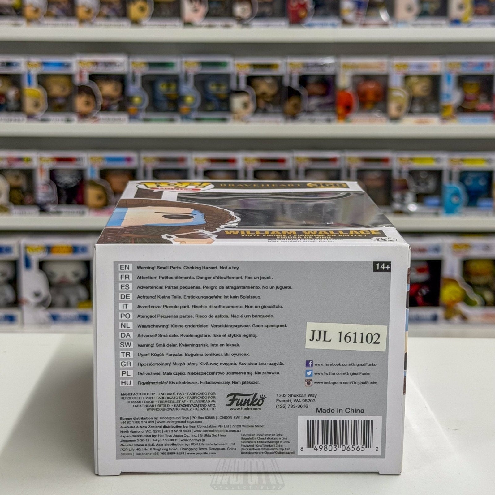 Funko Pop Movies Braveheart William Wallace 368 Scottish Warrior Vinyl Figure