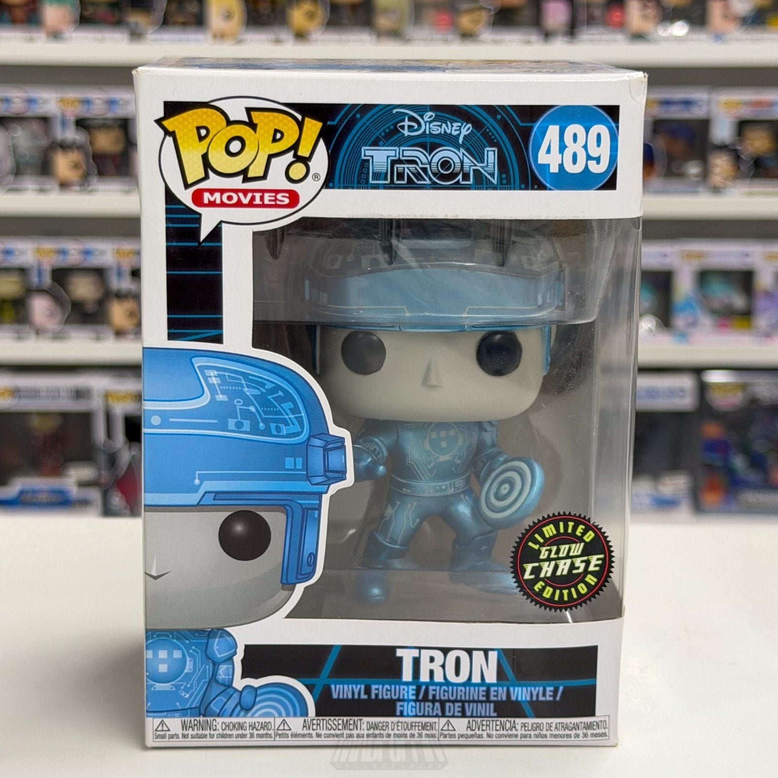 Funko Pop Disney Tron Metallic Glow Chase 489 Sci-Fi Video Game Toy Vinyl Figure