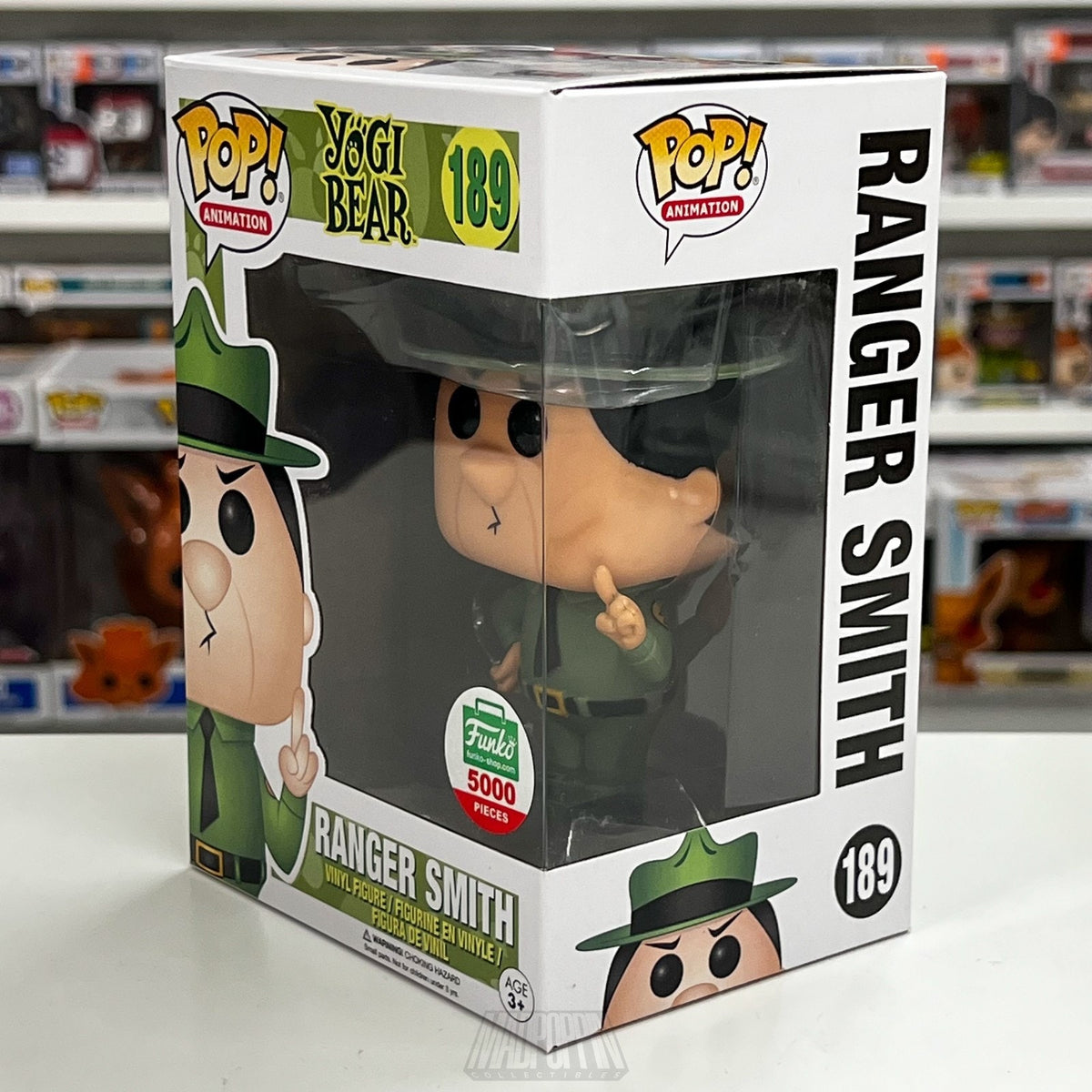 Funko Pop Animation Yogi Bear Ranger Smith 5000 PCS Exclusive 189 Vinyl Figure