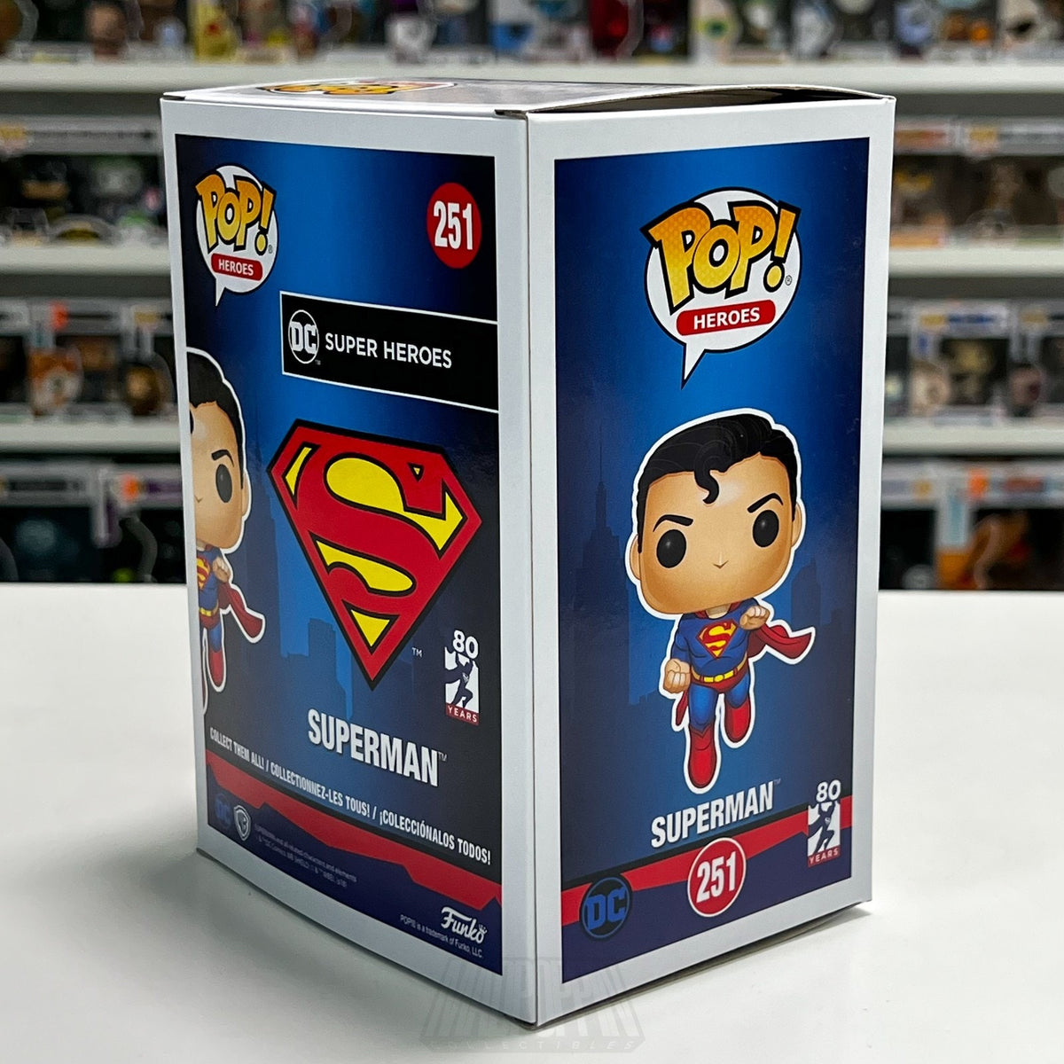 Funko Pop DC Heroes Superman Flying 251 BOX ONLY NO FIGURE NO INSERT Mint Comics