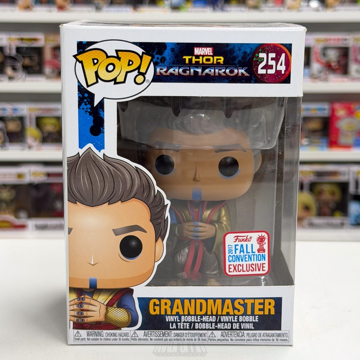 Funko Pop Marvel Thor Ragnarok Grandmaster NYCC 254 Sakaar Dictator Vinyl Figure