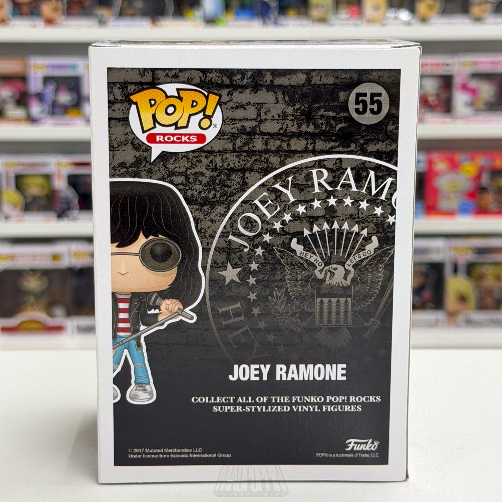 Funko Pop Rocks Joey Ramone Hey Ho Lets Go 55 Punk Music Singer Toy Vinyl Figure