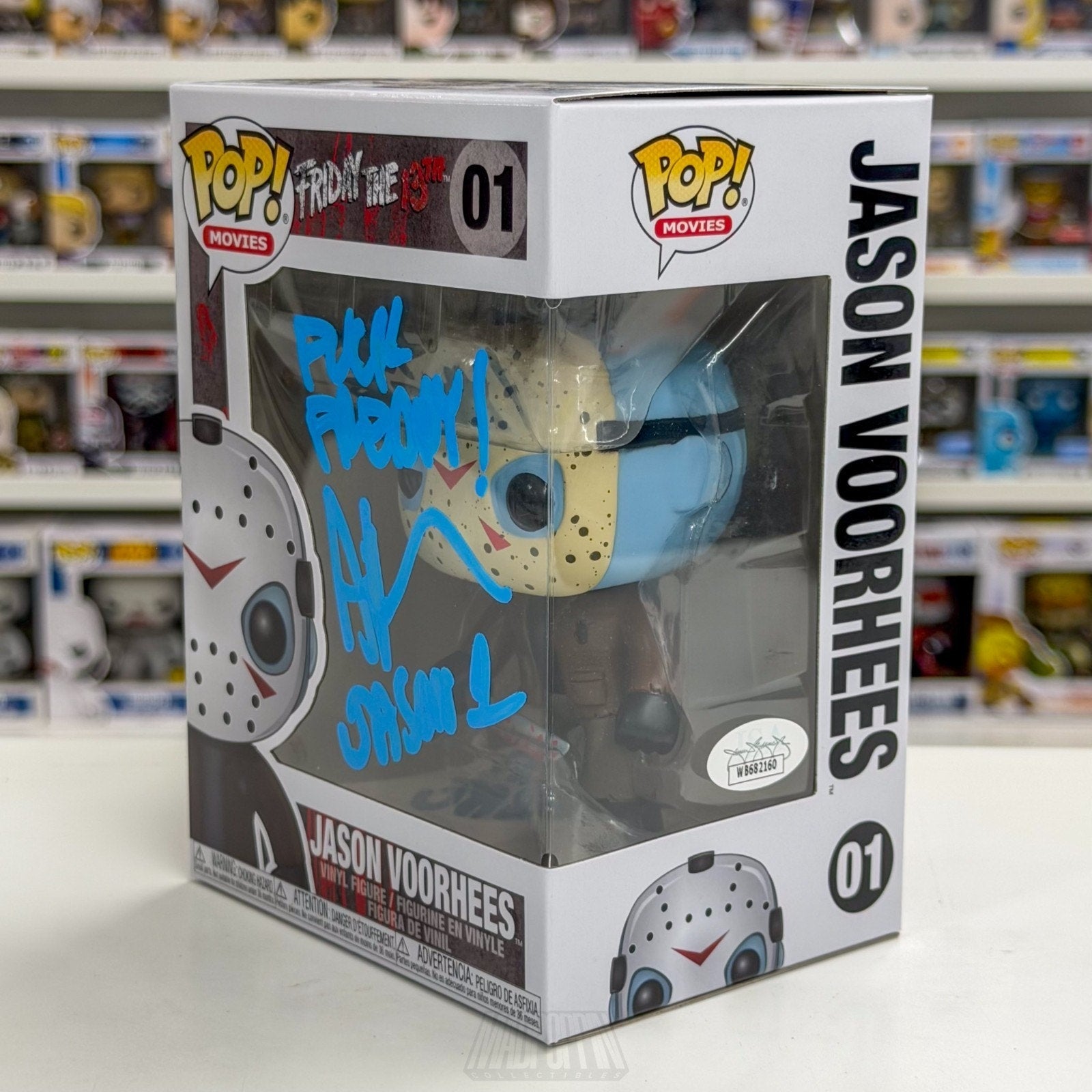 Funko Pop Movies Friday the 13th Jason Voorhees Signed JSA 01 Horror Toy Figure