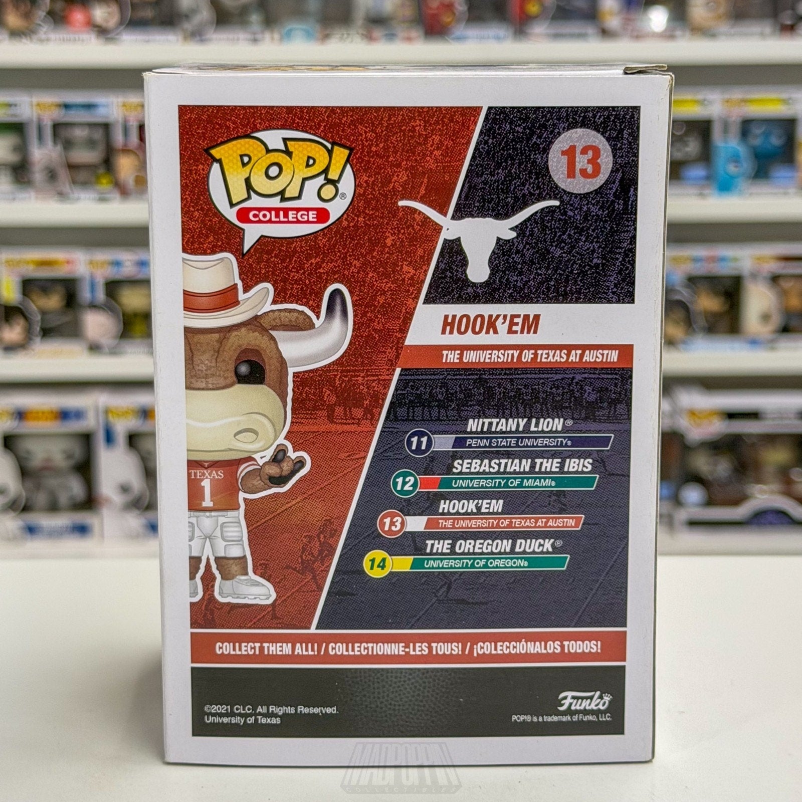 Funko Pop College Football University Texas Austin Mascot Hook 'Em 13 Toy Figure