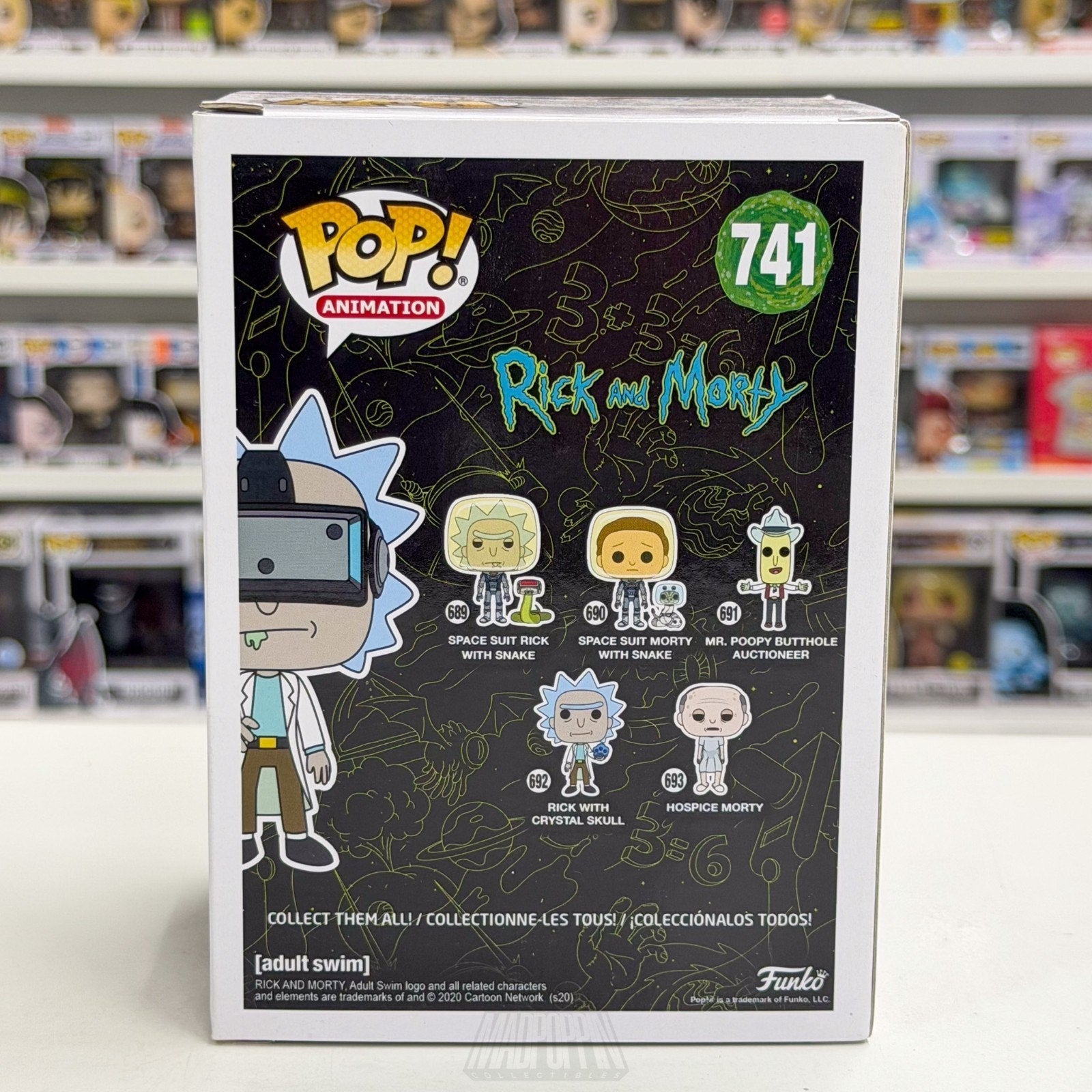 Funko Pop Animation Rick & Morty Gamer Rick GameStop 741 Cartoon Vinyl Figure