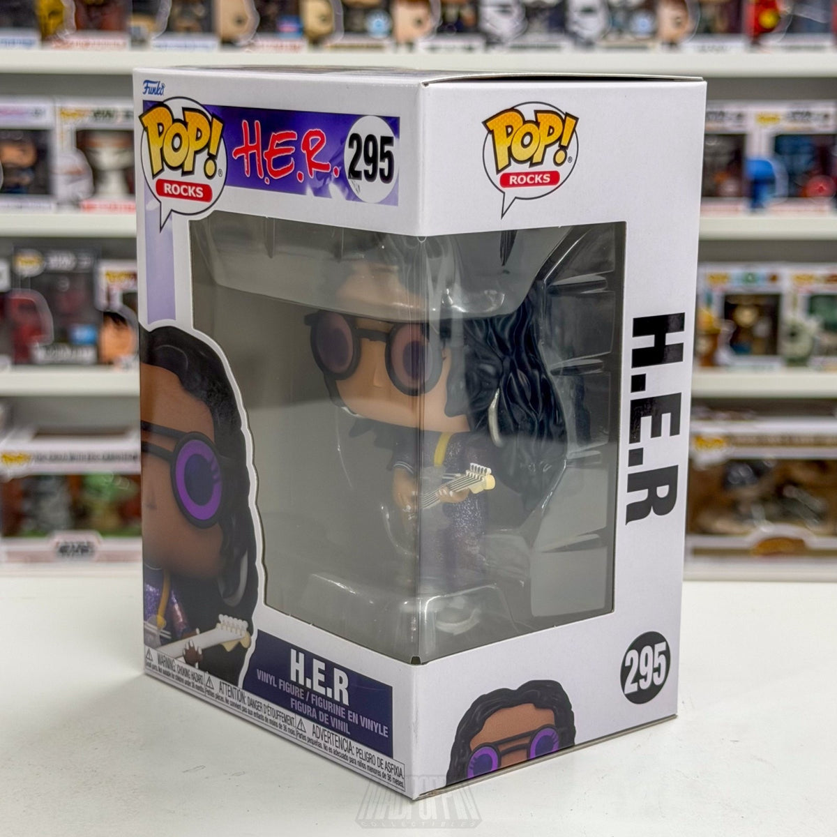 Funko Pop Rocks H.E.R w/Guitar 295 R&B Soul Singer-Songwriter Toy Vinyl Figure