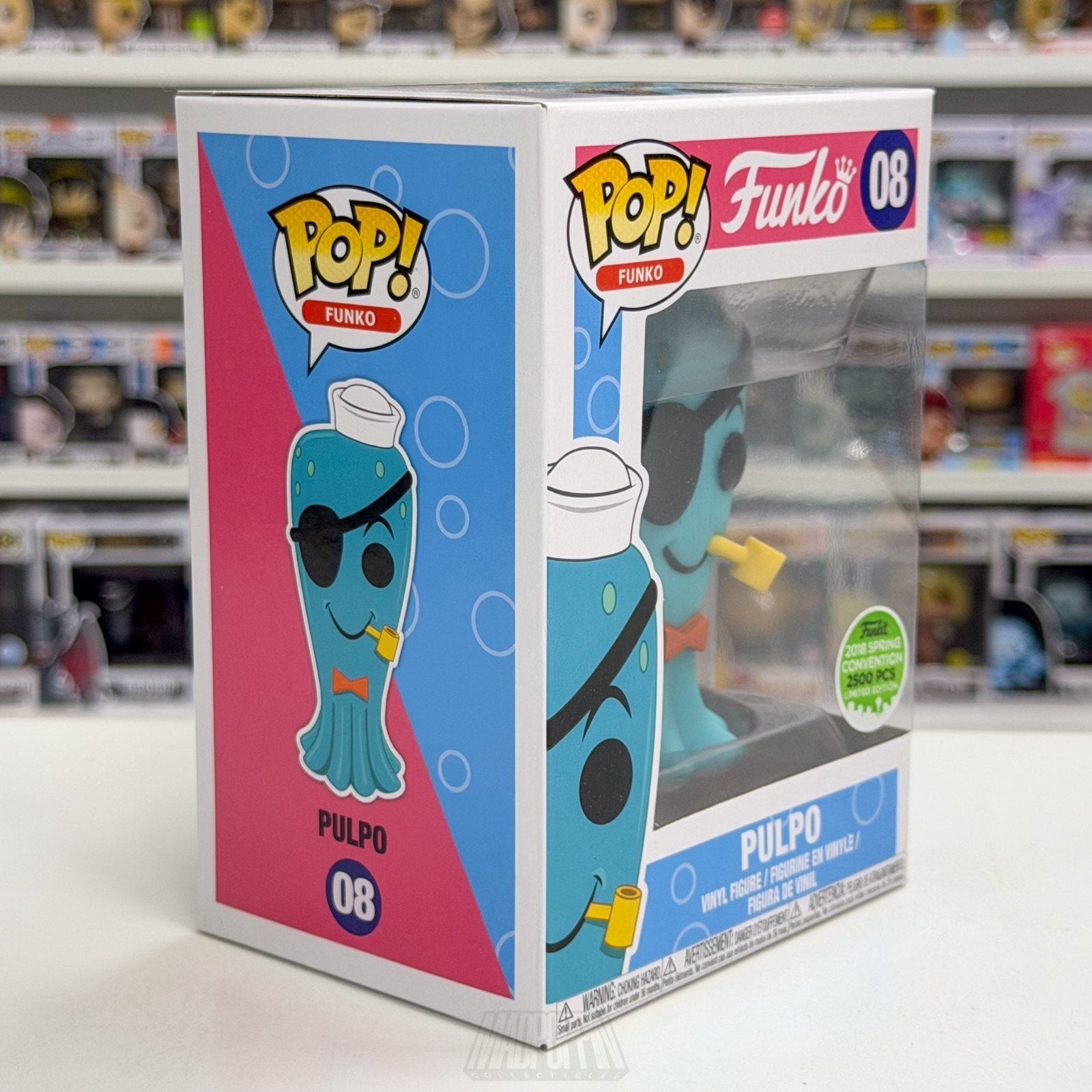 Funko Pop Spastik Fantastik Plastik Pulpo ECCC 2500 PCS 08 Squid Vinyl Figure