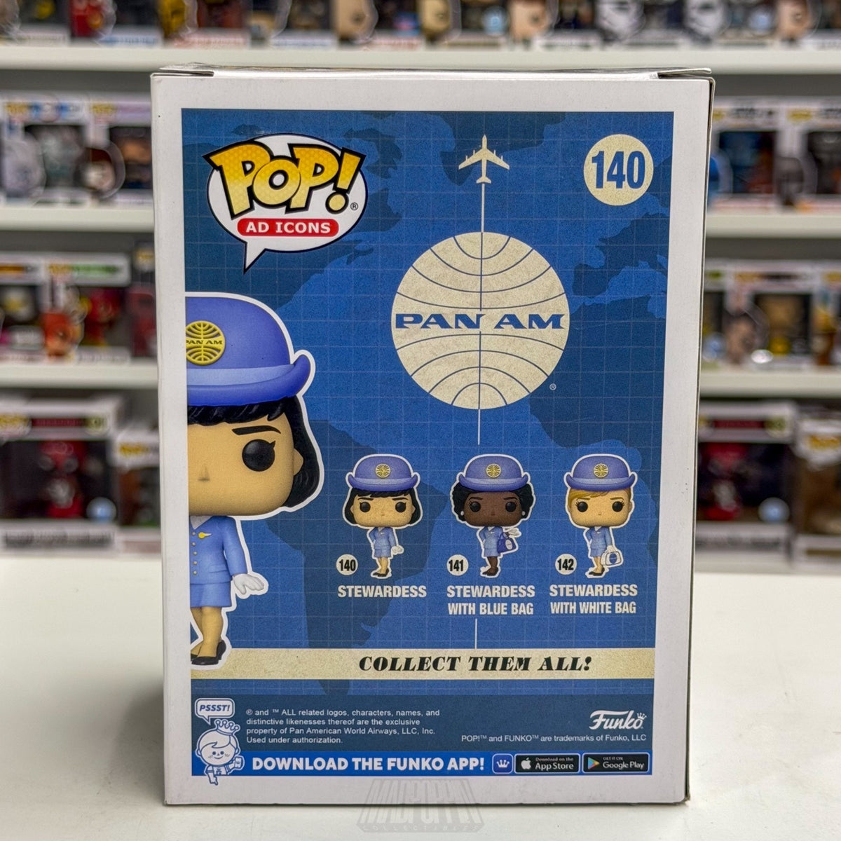 Funko Pop Ad Icons Pan Am American World Airways Stewardess 140 Toy Vinyl Figure