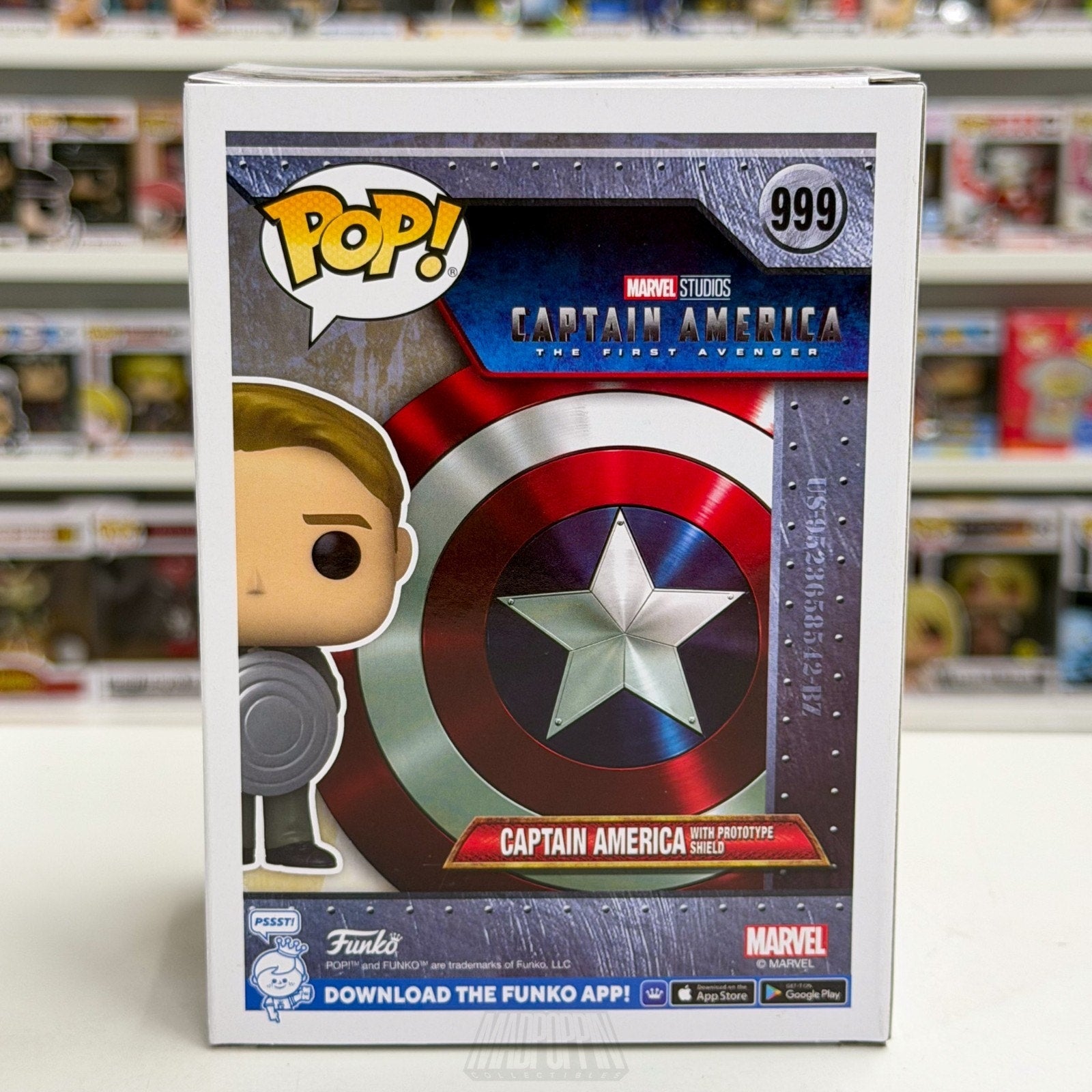 Funko Pop Marvel Captain America Prototype Shield Entertainment Earth 999 Figure