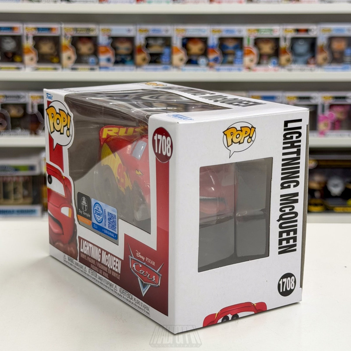 Funko Pop Disney Cars Lightning McQueen Toy Temple 1708 Racing Animation Figure