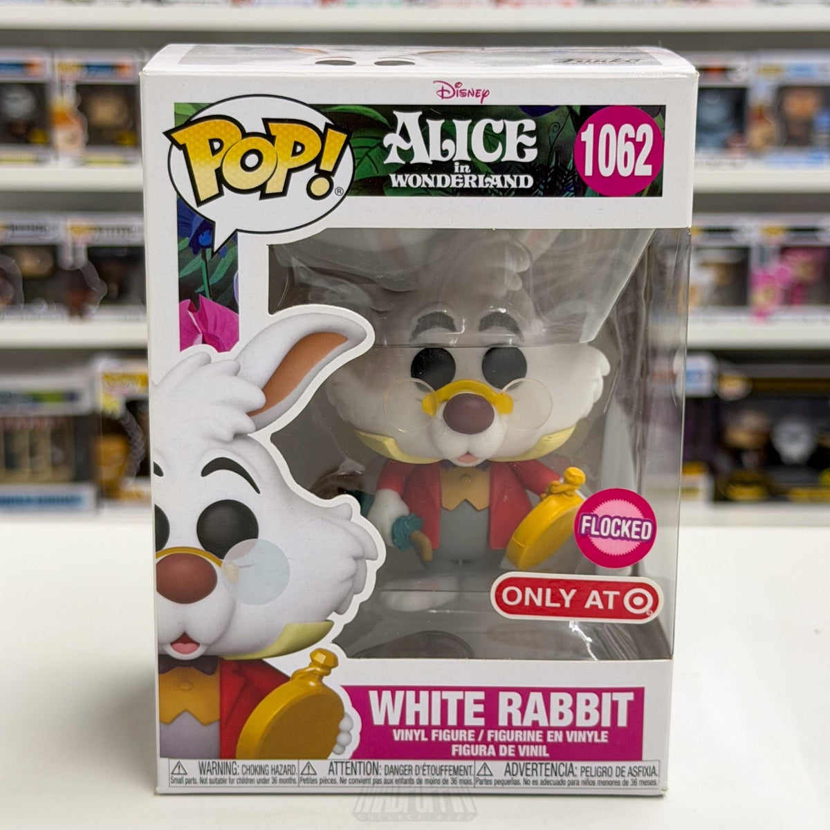 Funko Pop Disney Alice In Wonderland White Rabbit Flocked Target 1062 Toy Figure