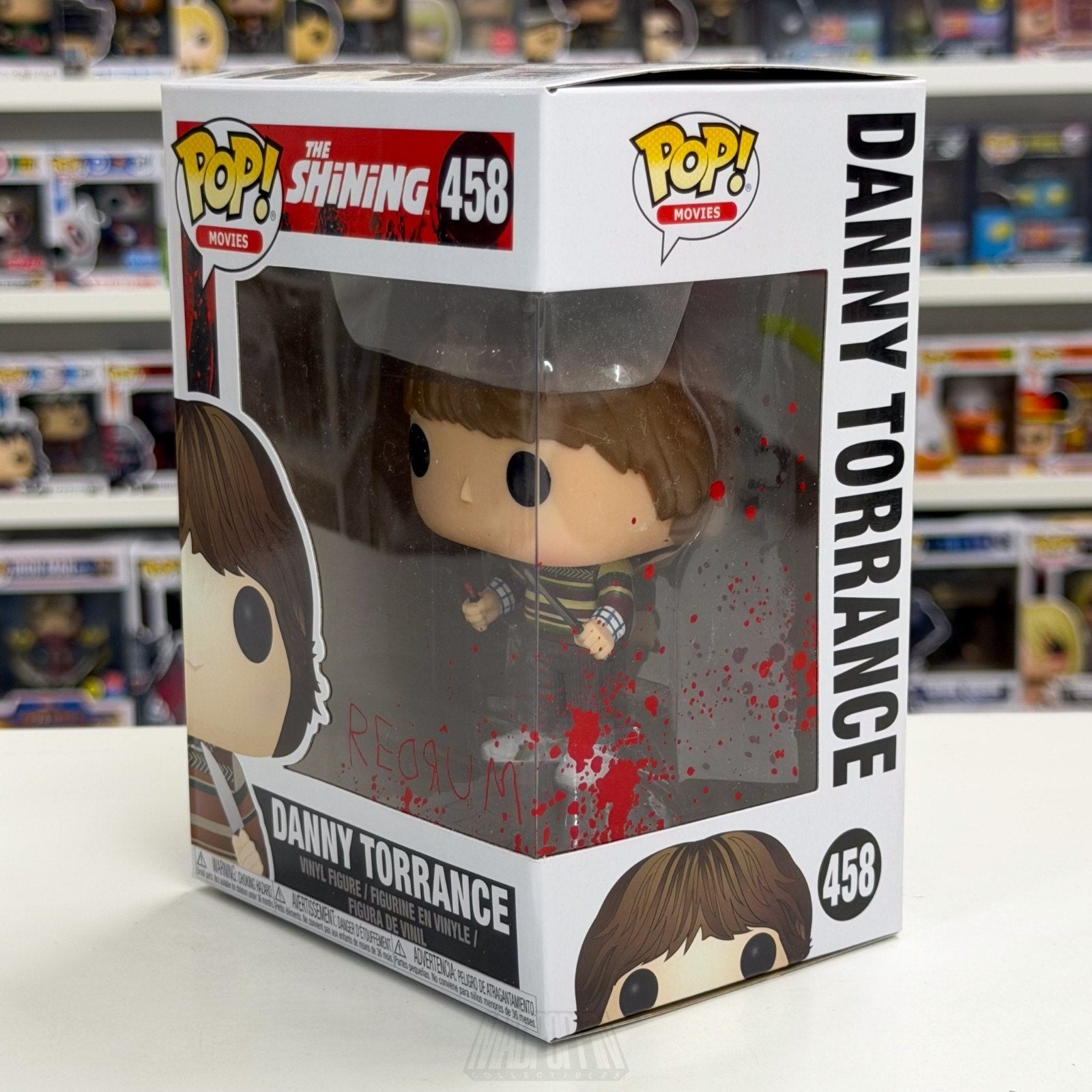 Funko Pop Movies The Shining Danny Torrance REDRUM 458 Overlook Toy Hotel Figure