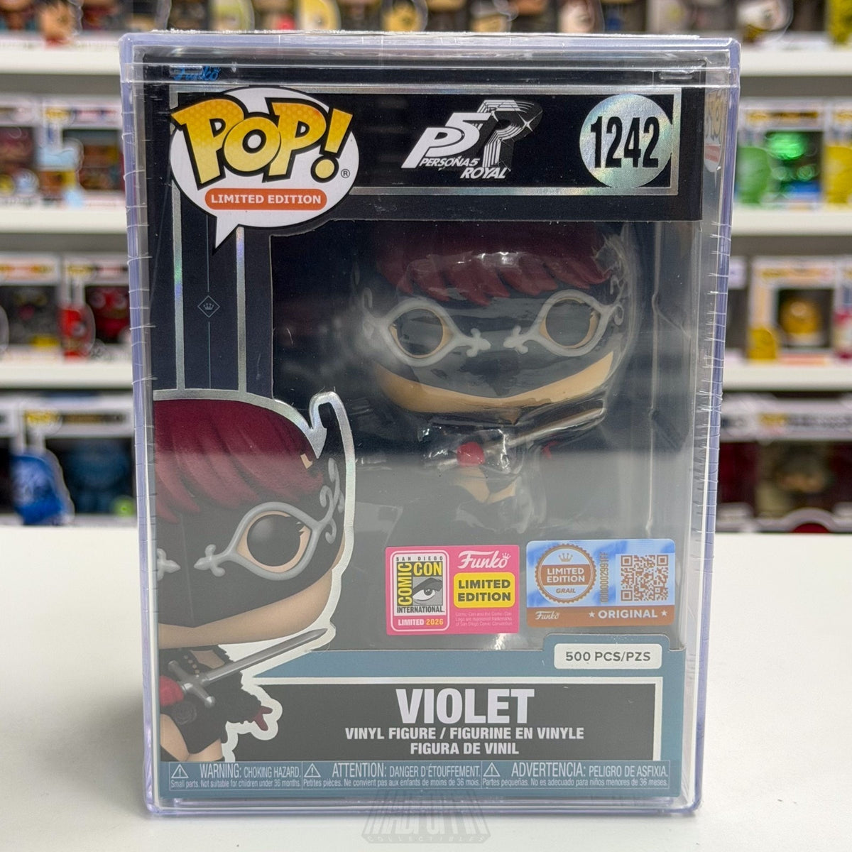 Funko Pop Games Persona 5 Violet 1242 SDCC 2026 Royal GRAIL OFFICIAL CON STICKER