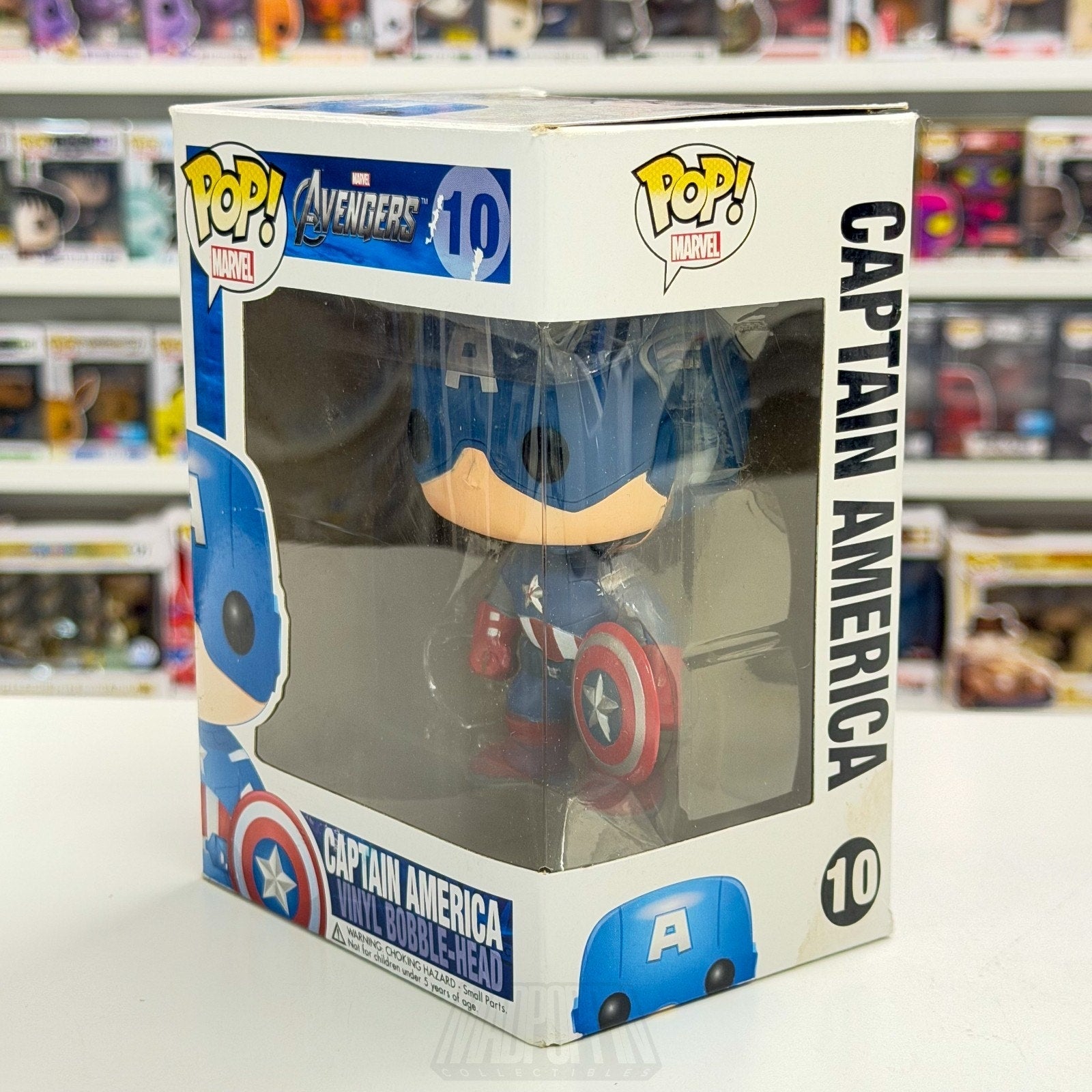 Funko Pop Marvel Avengers Captain America 2012 Vaulted 10 Superhero Vinyl Figure