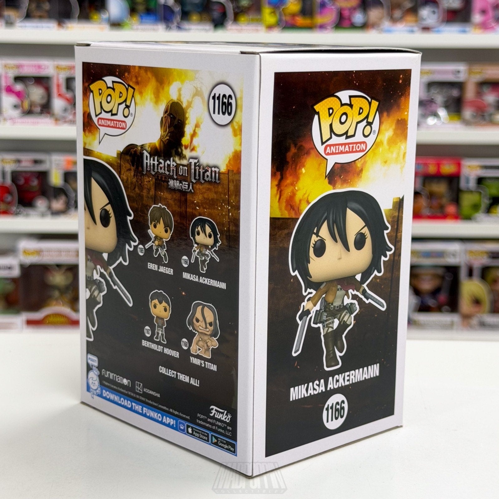 Funko Pop Anime Attack on Titan Mikasa Ackermann Action Pose 1166 Vinyl Figure