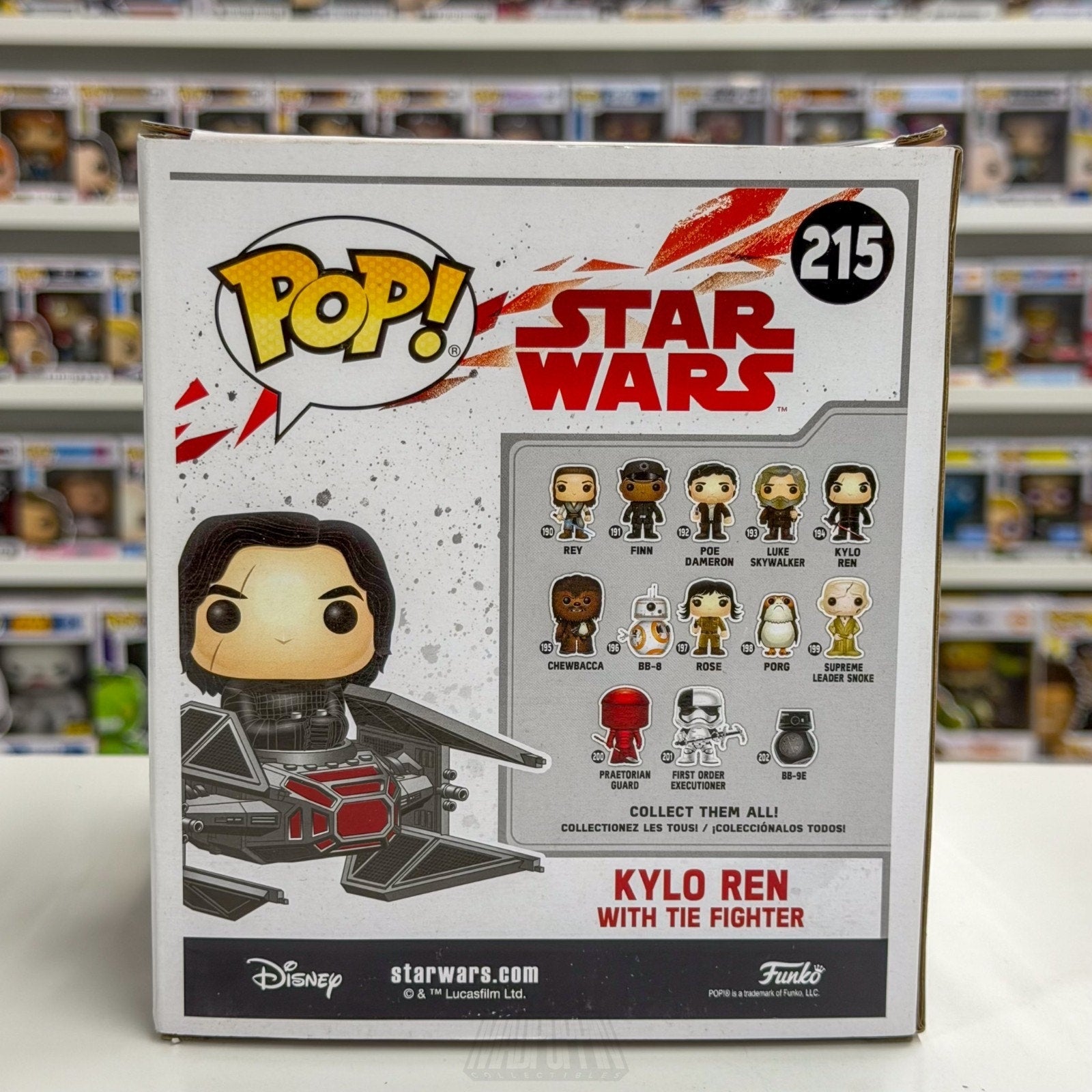 Funko Pop Star Wars Force Awakens Kylo Ren w/TIE Fighter 215 Sith Vinyl Figure