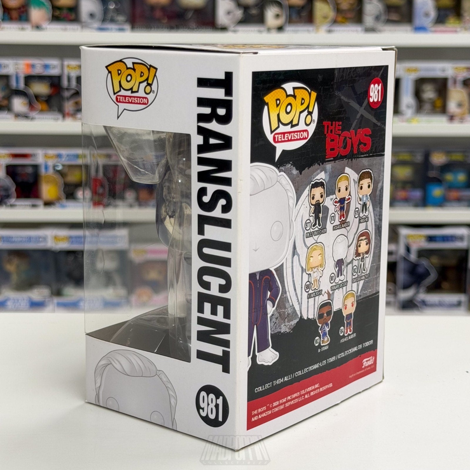 Funko Pop TV The Boys Translucent 981 Invisible Seven Supe Vought Vinyl Figure