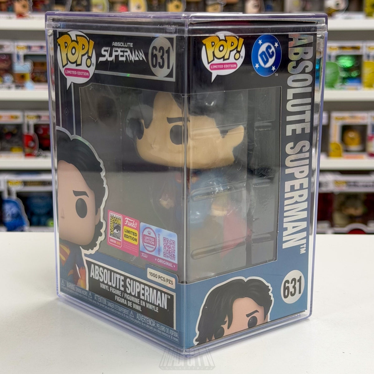 Funko Pop DC Super Heroes Absolute Superman 631 LE 1000 SDCC 2026 CON STICKER