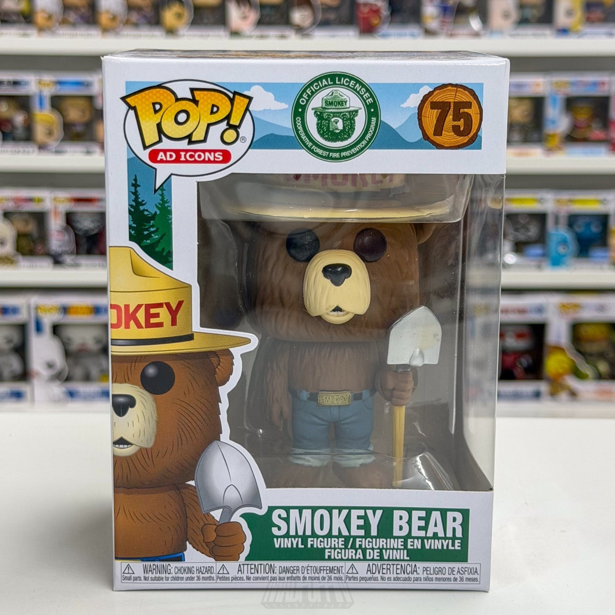Funko Pop Ad Icons Smokey Bear 75 Forest Wildfire Prevention Toy Vinyl Figure