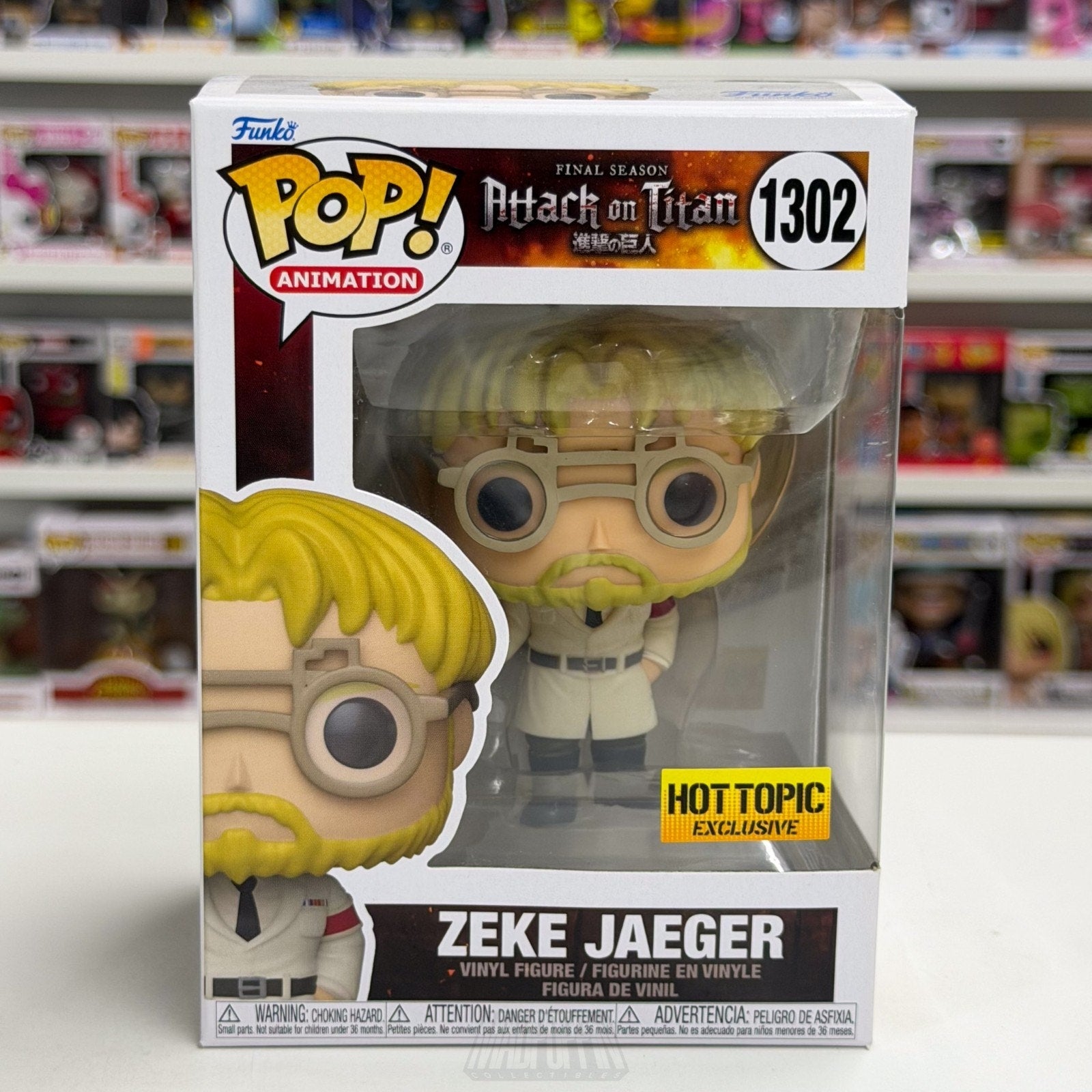 Funko Pop Anime Attack on Titan Zeke Jaeger Hot Topic 1302 Japan Manga Figure