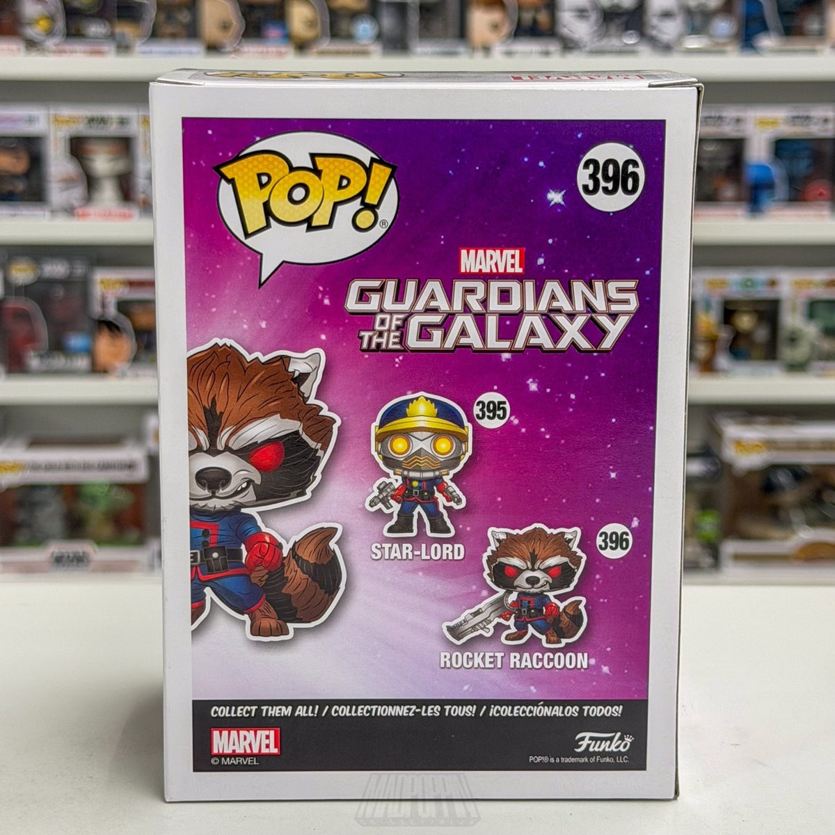 Funko Pop Marvel GOTG Rocket Raccoon Classic PX Exclusive 396 Toy Vinyl Figure