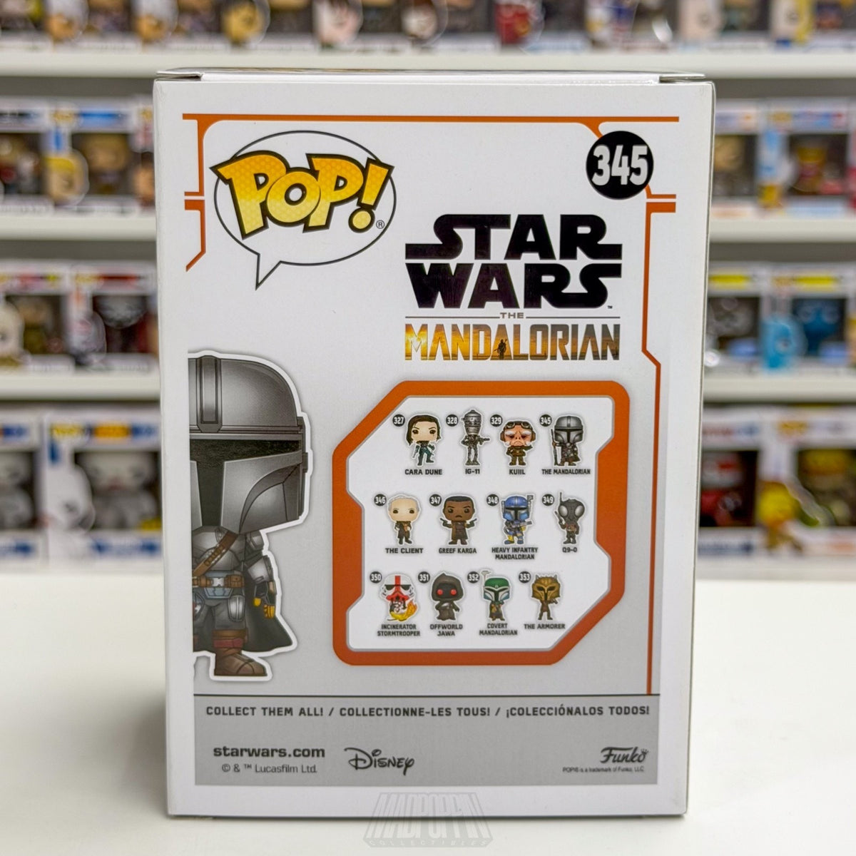 Funko Pop Star Wars The Mandalorian Chrome Amazon 345 Bounty Hunter Vinyl Figure