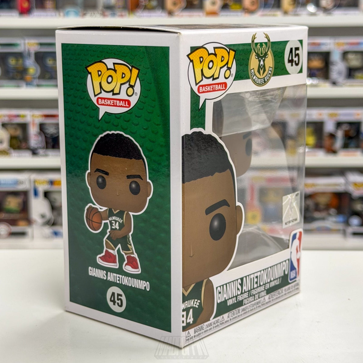 Funko Pop NBA Basketball Milwaukee Bucks Giannis Antetokounmpo 45 Vinyl Figure
