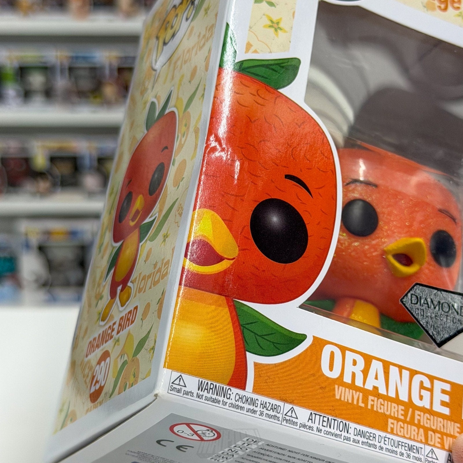 Funko Pop Disney Orange Bird Diamond Parks Exclusive 290 Florida Mascot Figure