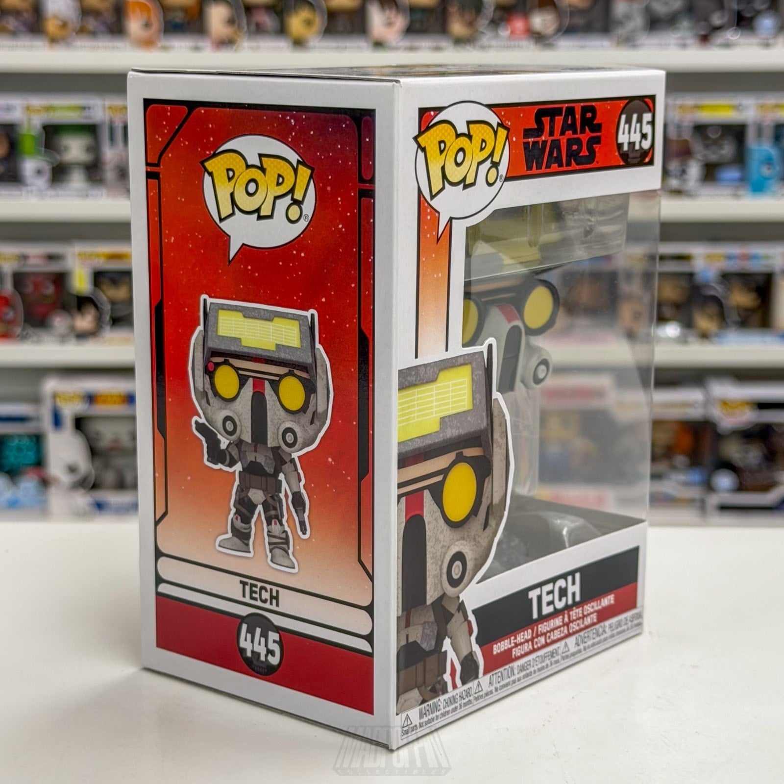 Funko Pop Star Wars The Bad Batch Tech 445 Clone Animated Sci-Fi Vinyl Figure