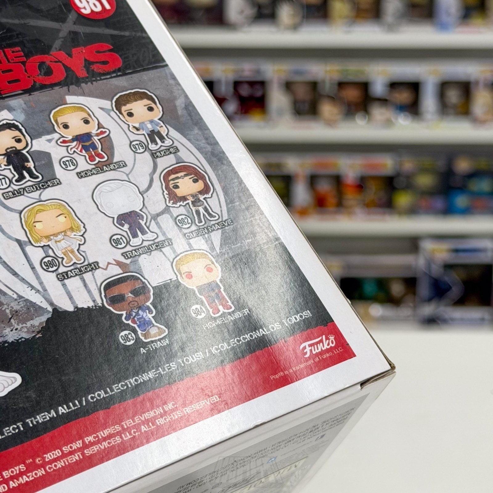 Funko Pop TV The Boys Translucent 981 Invisible Seven Supe Vought Vinyl Figure