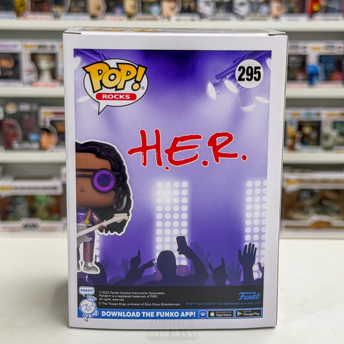 Funko Pop Rocks H.E.R w/Guitar 295 R&B Soul Singer-Songwriter Toy Vinyl Figure