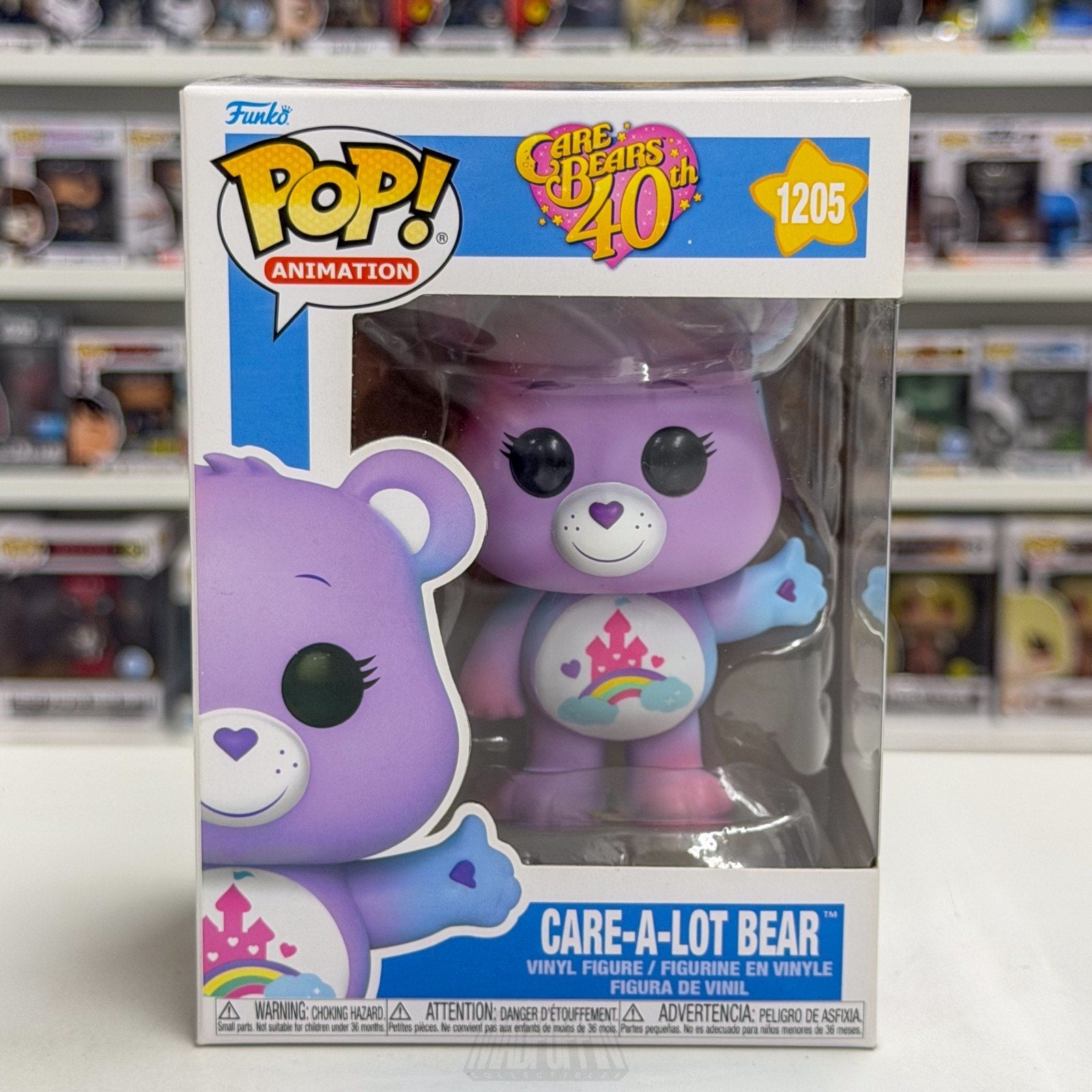Funko Pop Animation Care Bears Care-A-Lot Bear 1205 Cartoon 80s Toy Vinyl Figure