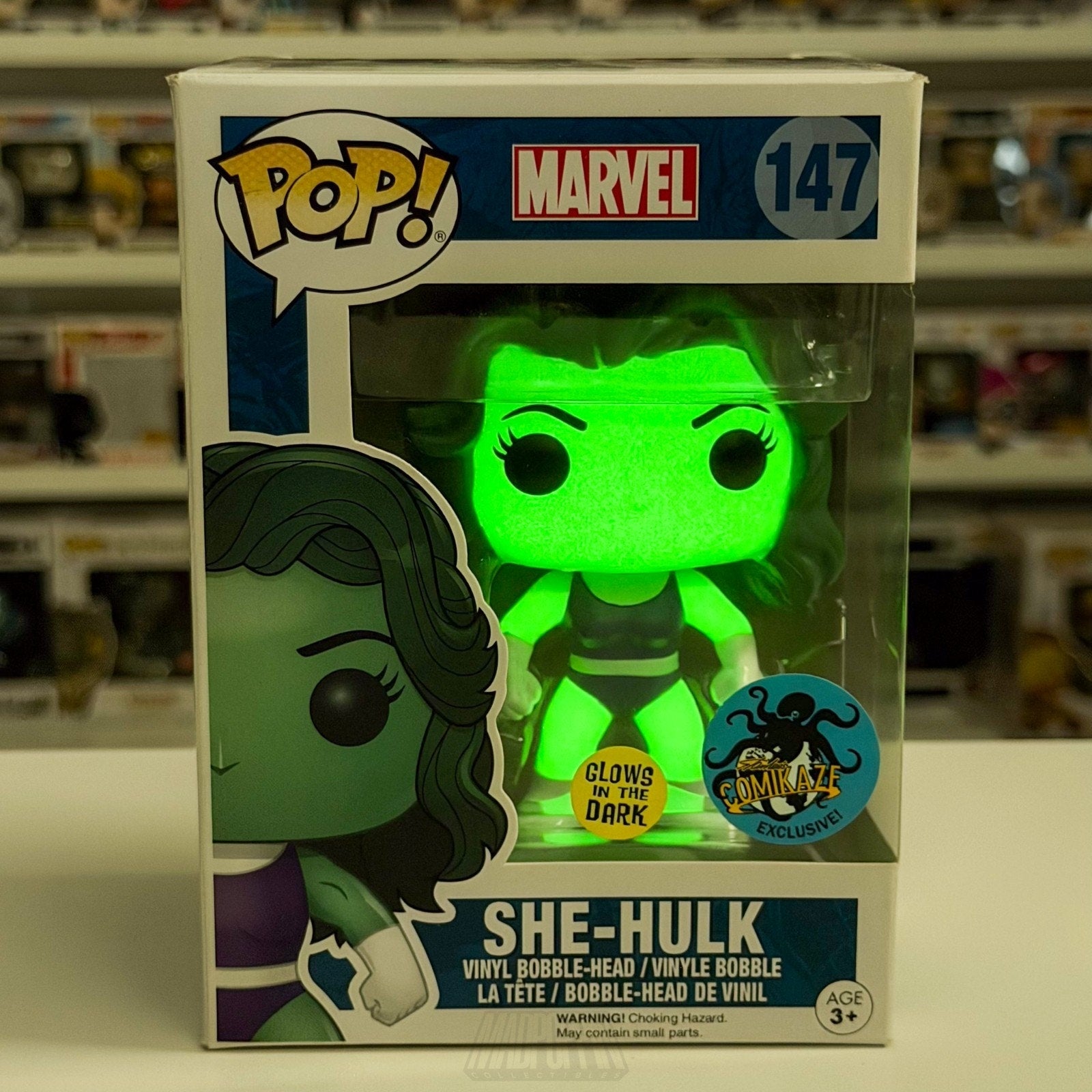 Funko Pop Marvel She-Hulk Glow in the Dark LACC Comikaze 147 Toy Vinyl Figure