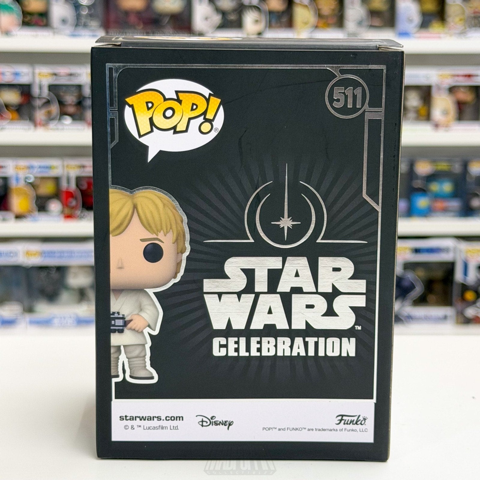 Funko Pop Star Wars Celebration Luke Skywalker 511 OFFICIAL STICKER Vinyl Figure